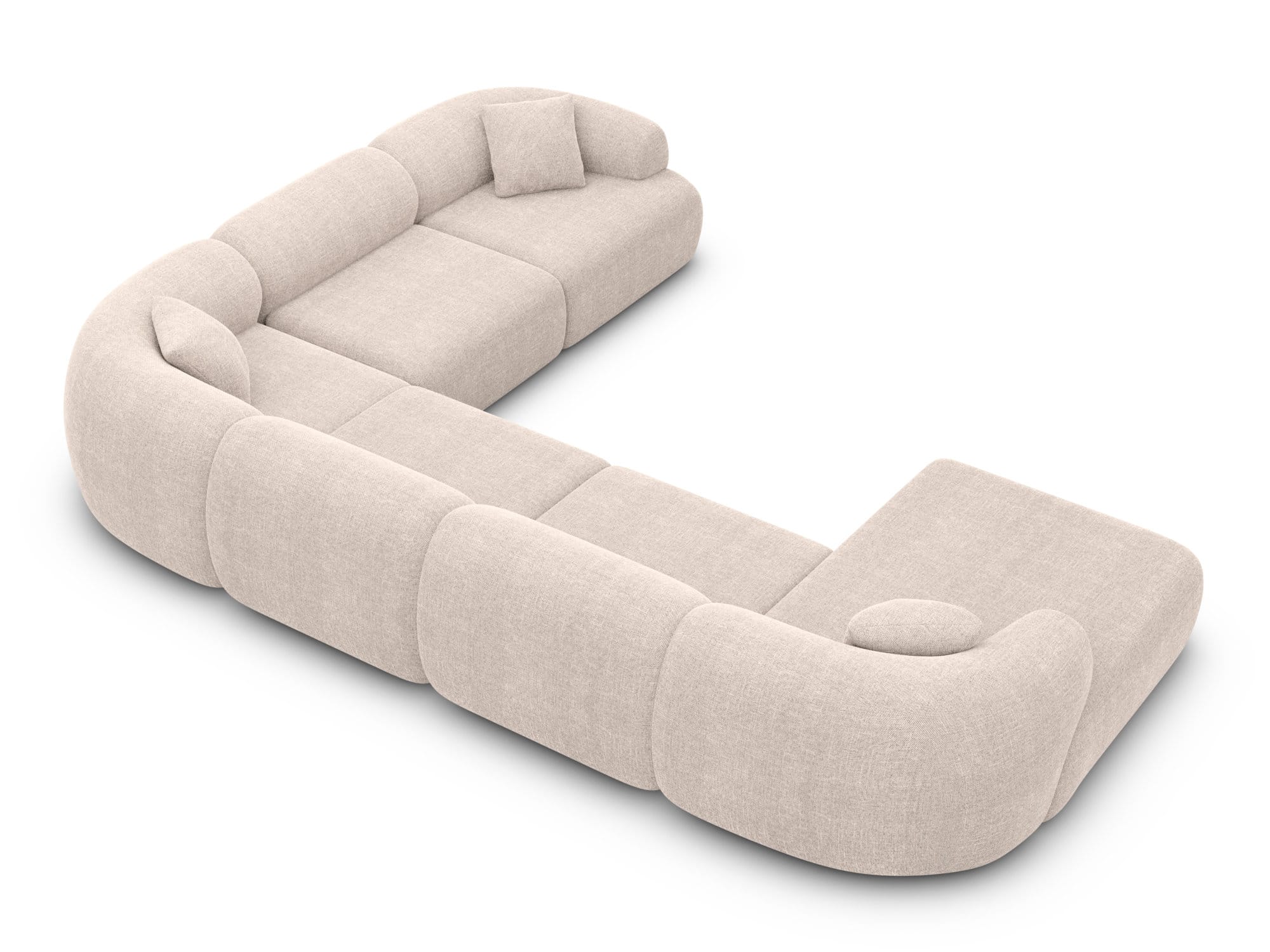 Wohnlandschaft Monteluna XXL U-Form in Stoff Beige