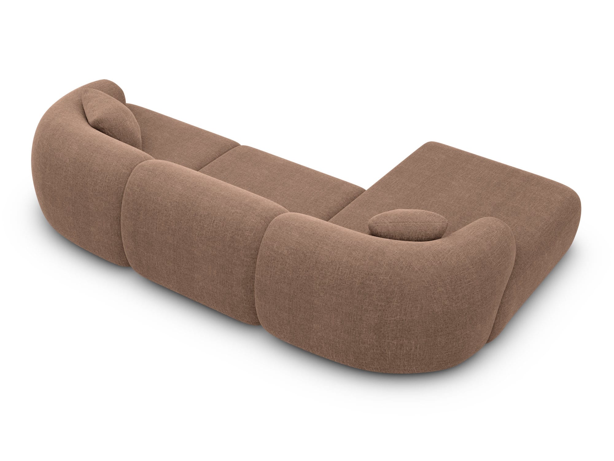 Stoff Ecksofa Monteluna L-Form Braun