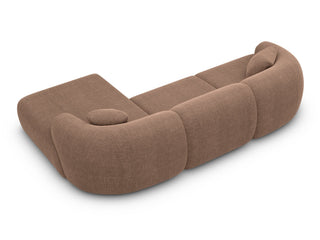 Stoff Ecksofa Monteluna L-Form Braun