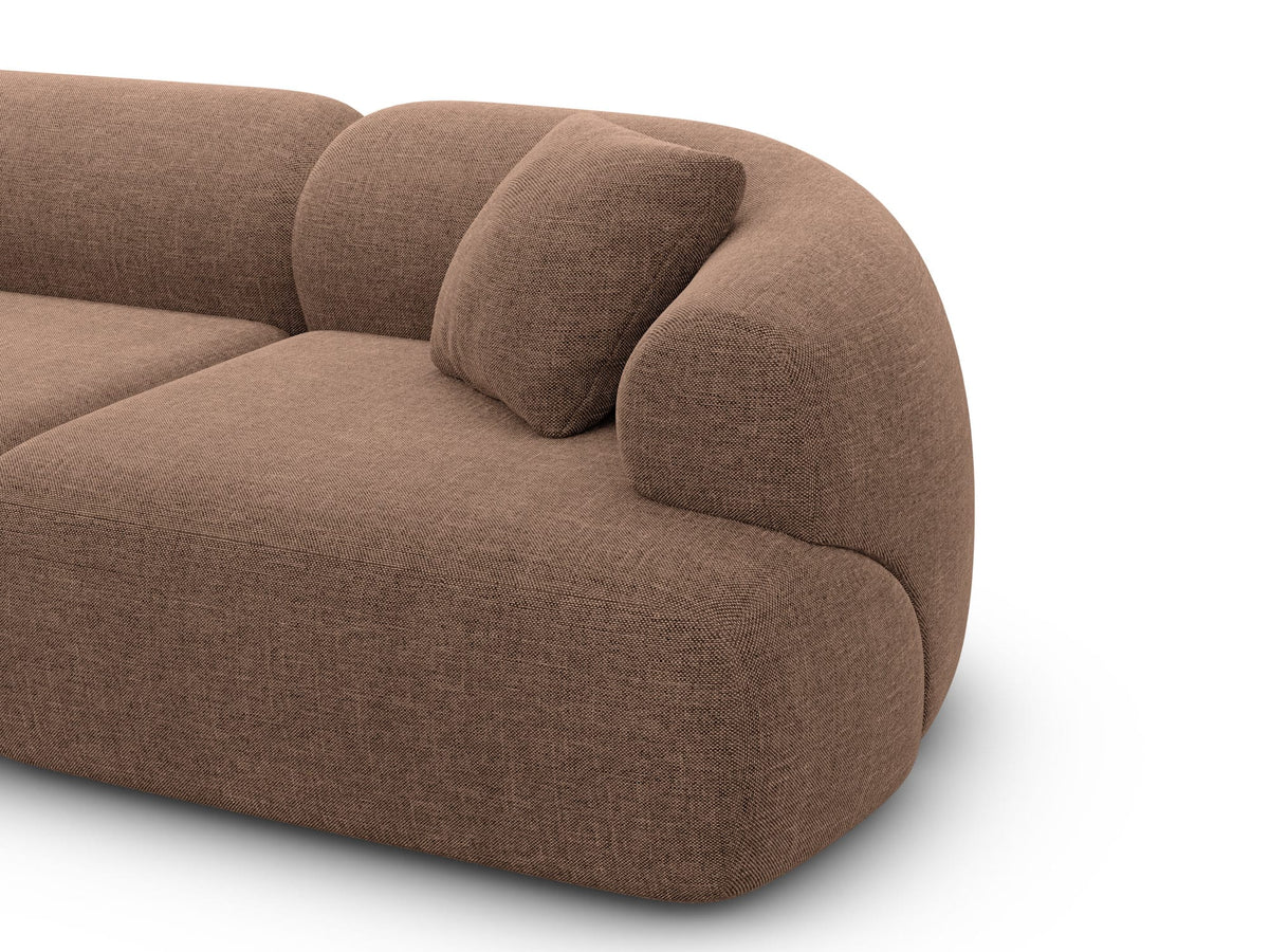 Stoff Ecksofa Monteluna L-Form Braun