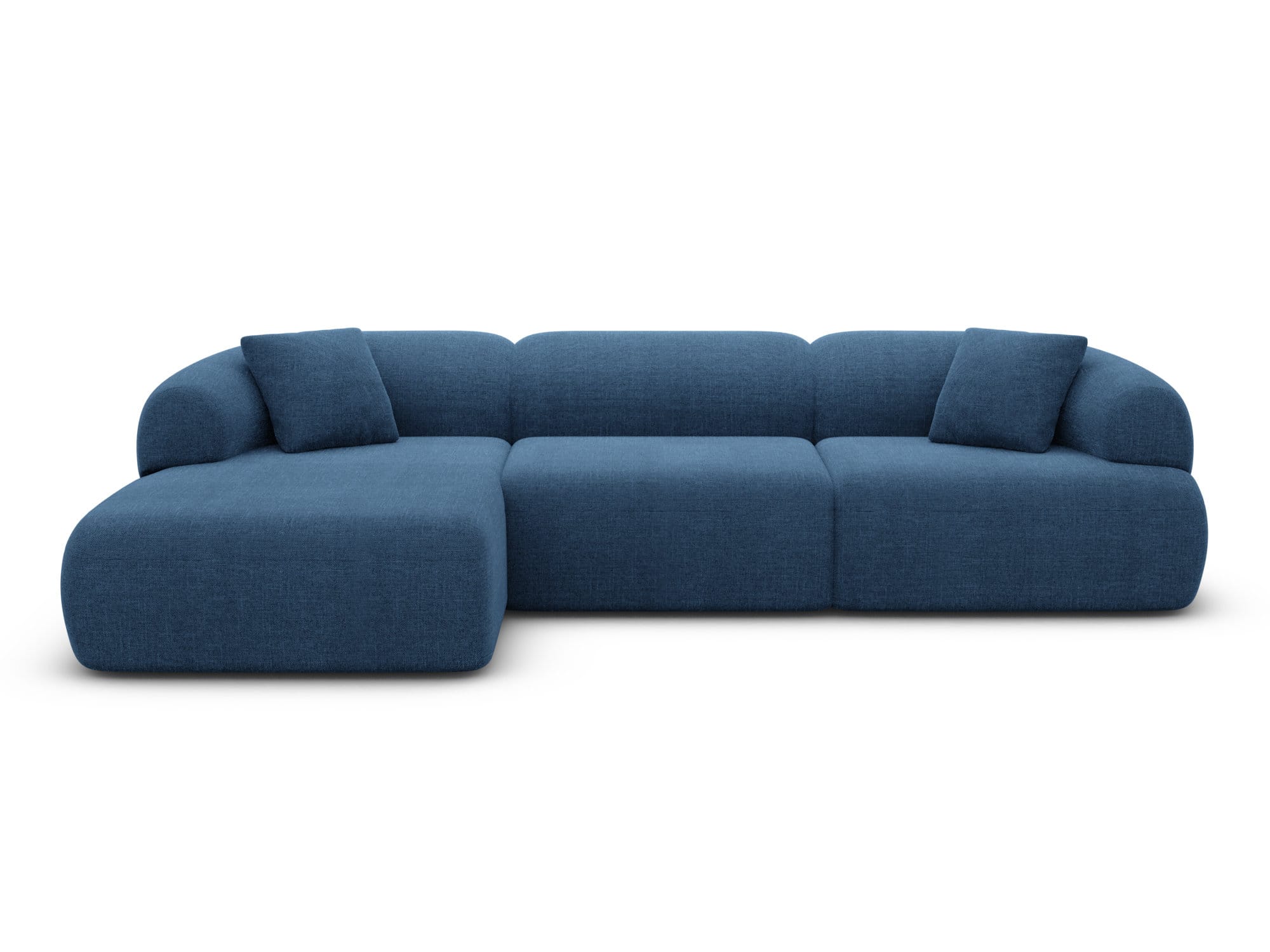 Stoff Ecksofa Monteluna L Form dunkelblau