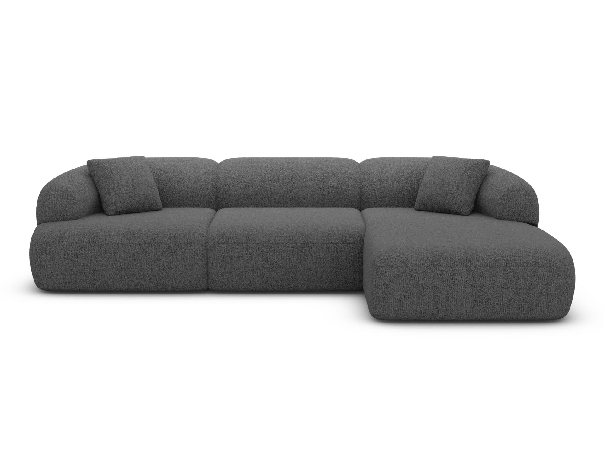 Stoff Ecksofa Monteluna L-Form Graphite