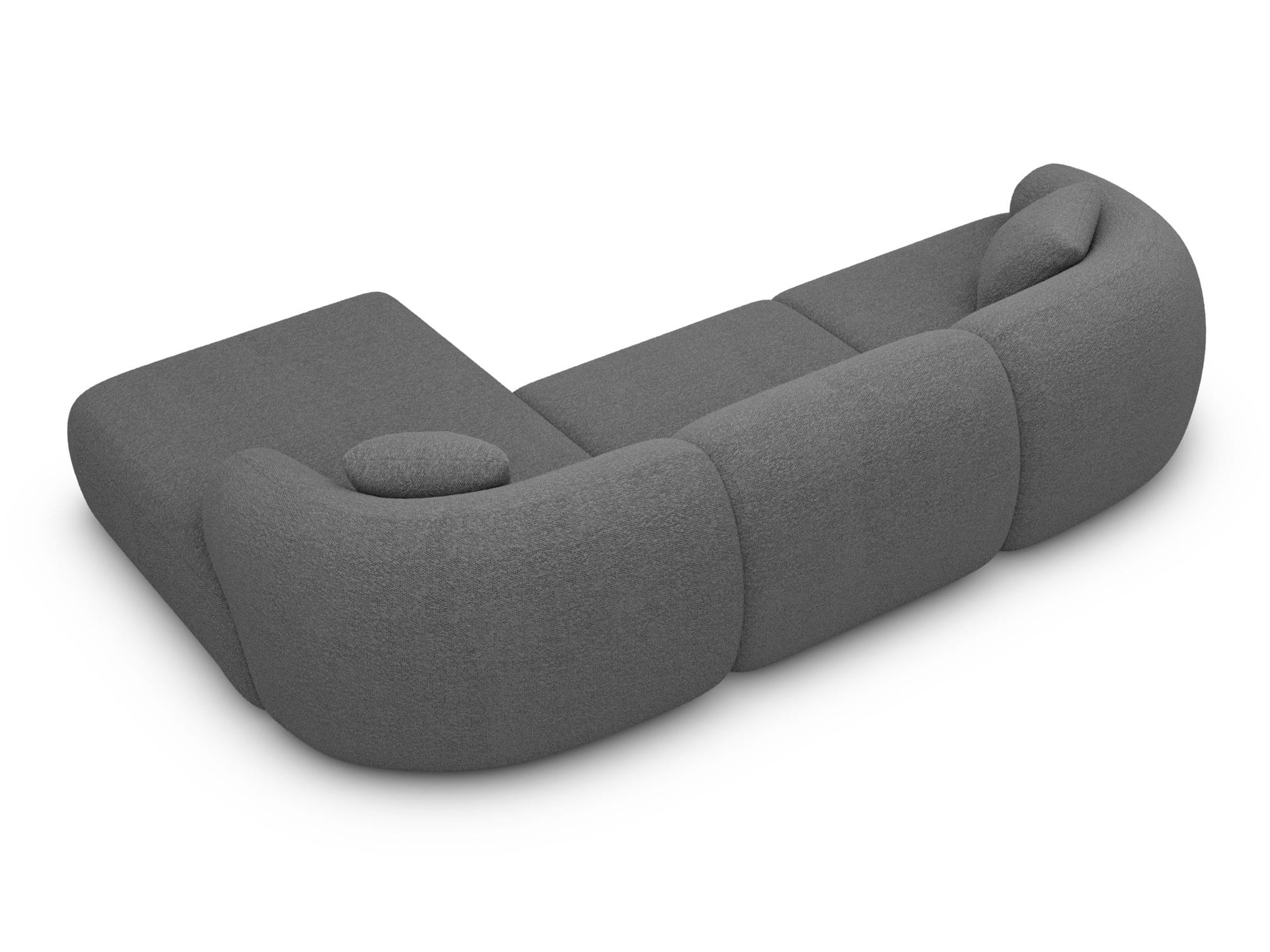 Stoff Ecksofa Monteluna L-Form Graphite