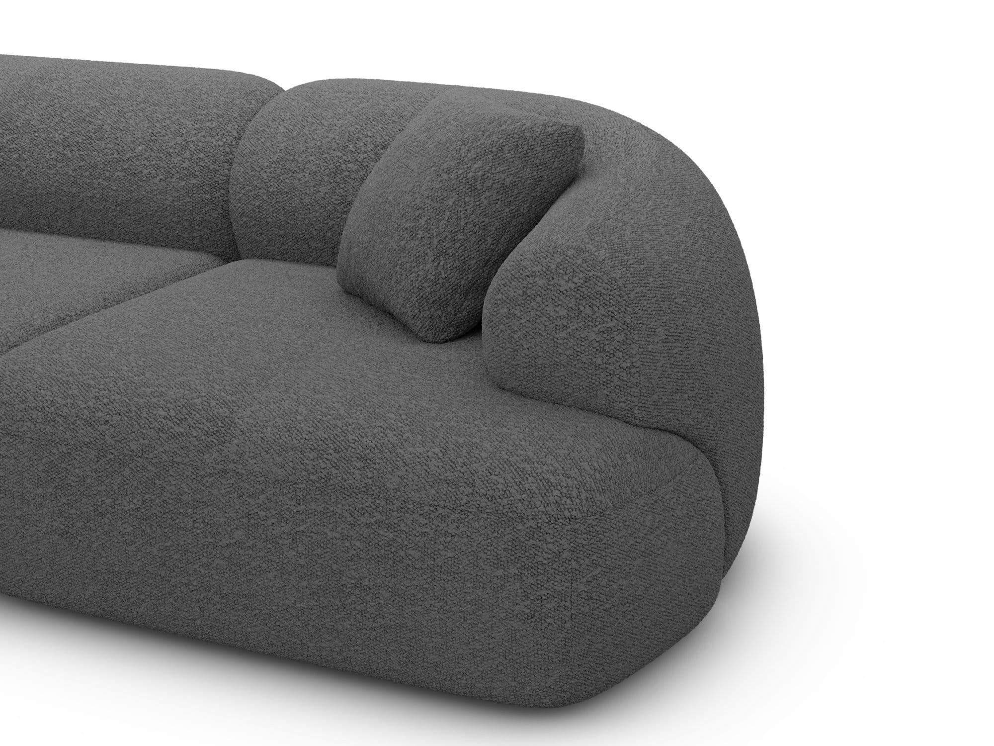 Stoff Ecksofa Monteluna L-Form Graphite