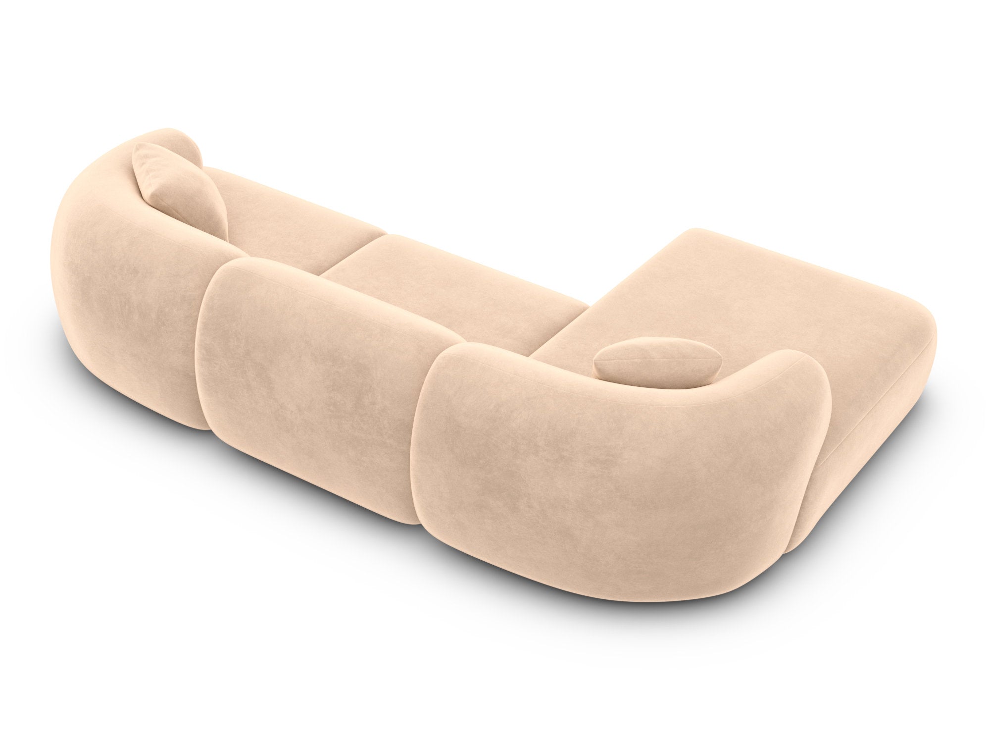 Polster Ecksofa Monteluna L-Form kurz Beige
