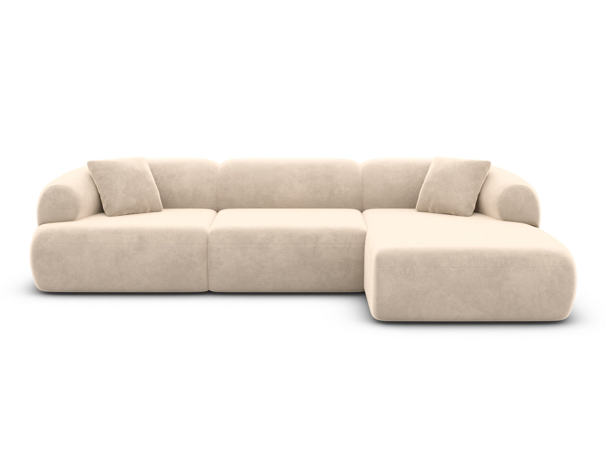 Stoff Ecksofa Monteluna L-Form Creme