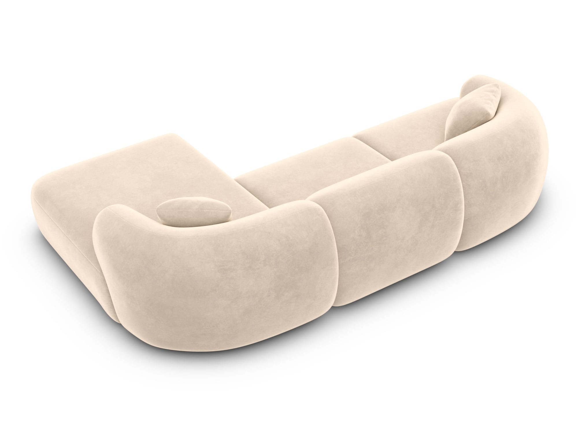 Stoff Ecksofa Monteluna L-Form Creme