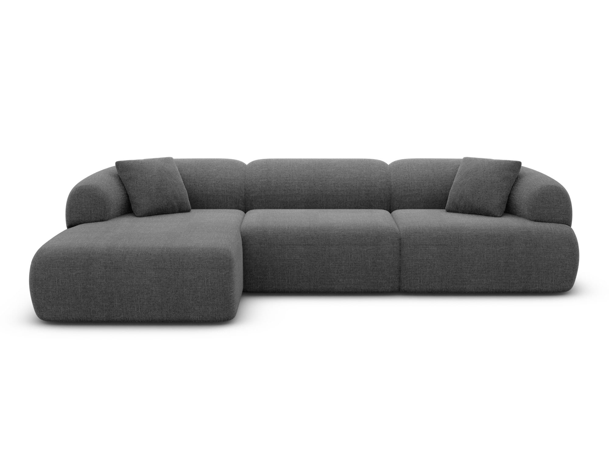 Stoff Ecksofa Monteluna L-Form Anthrazit