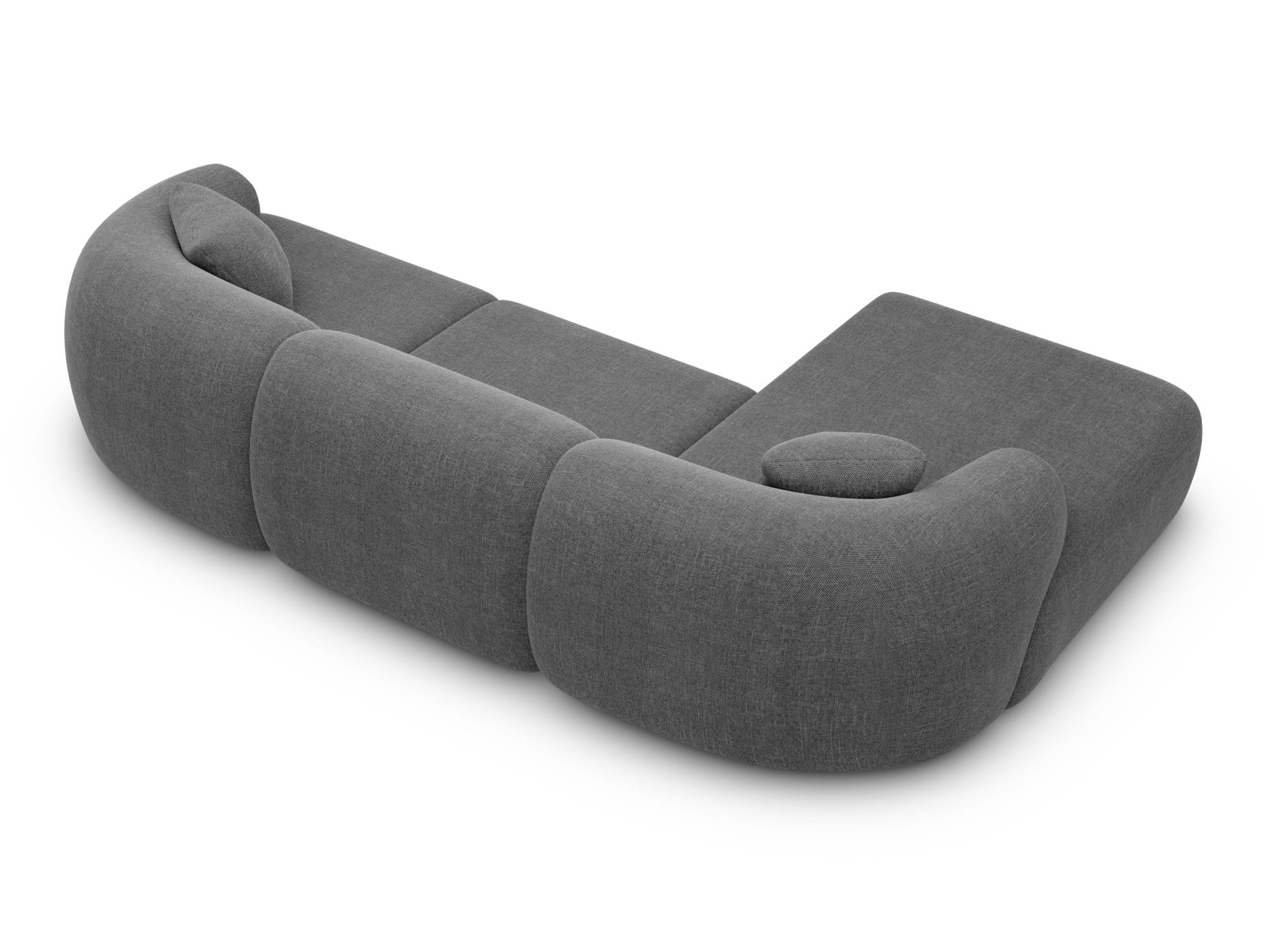 Stoff Ecksofa Monteluna L-Form Anthrazit