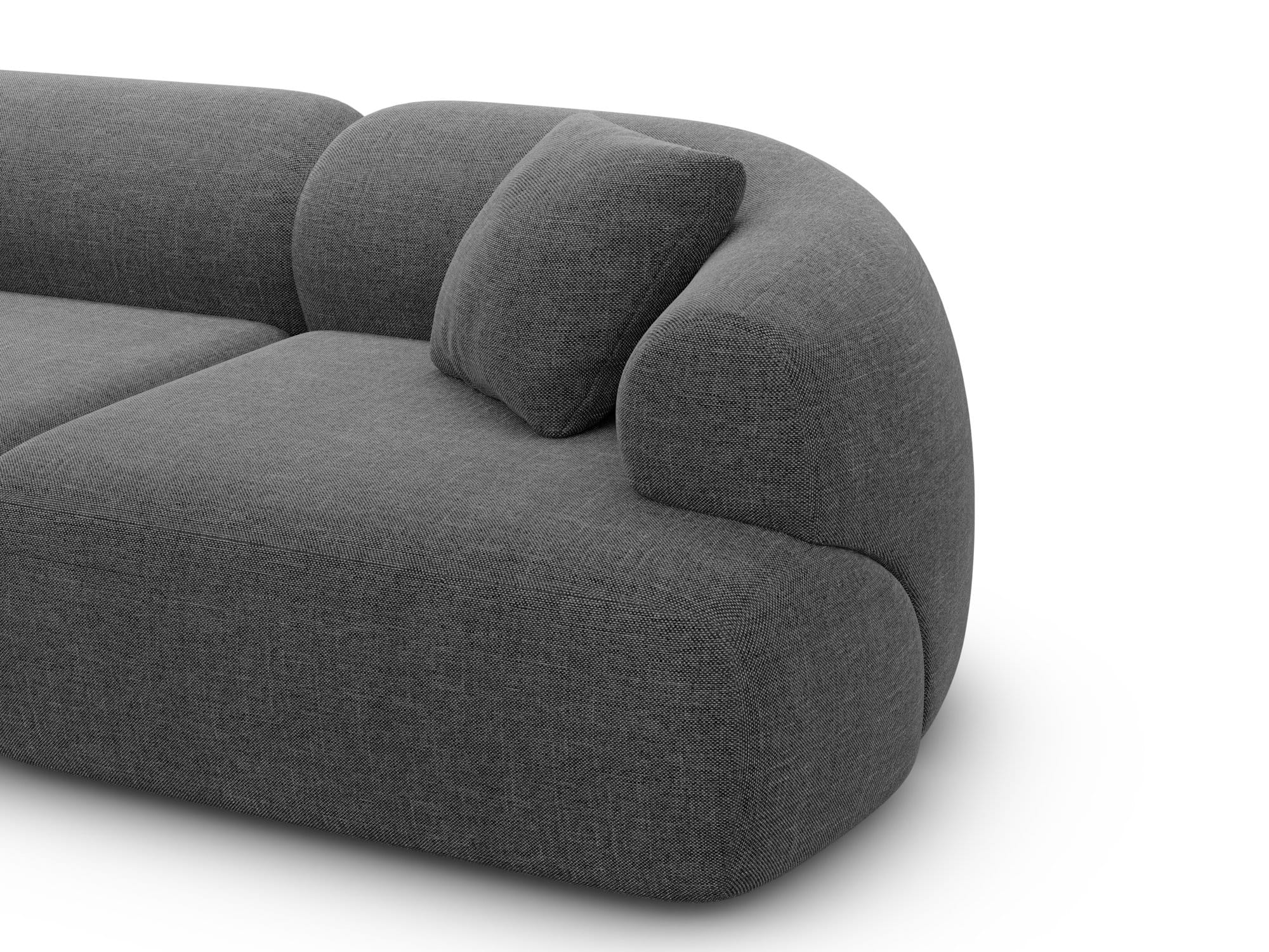 Stoff Ecksofa Monteluna L-Form Anthrazit
