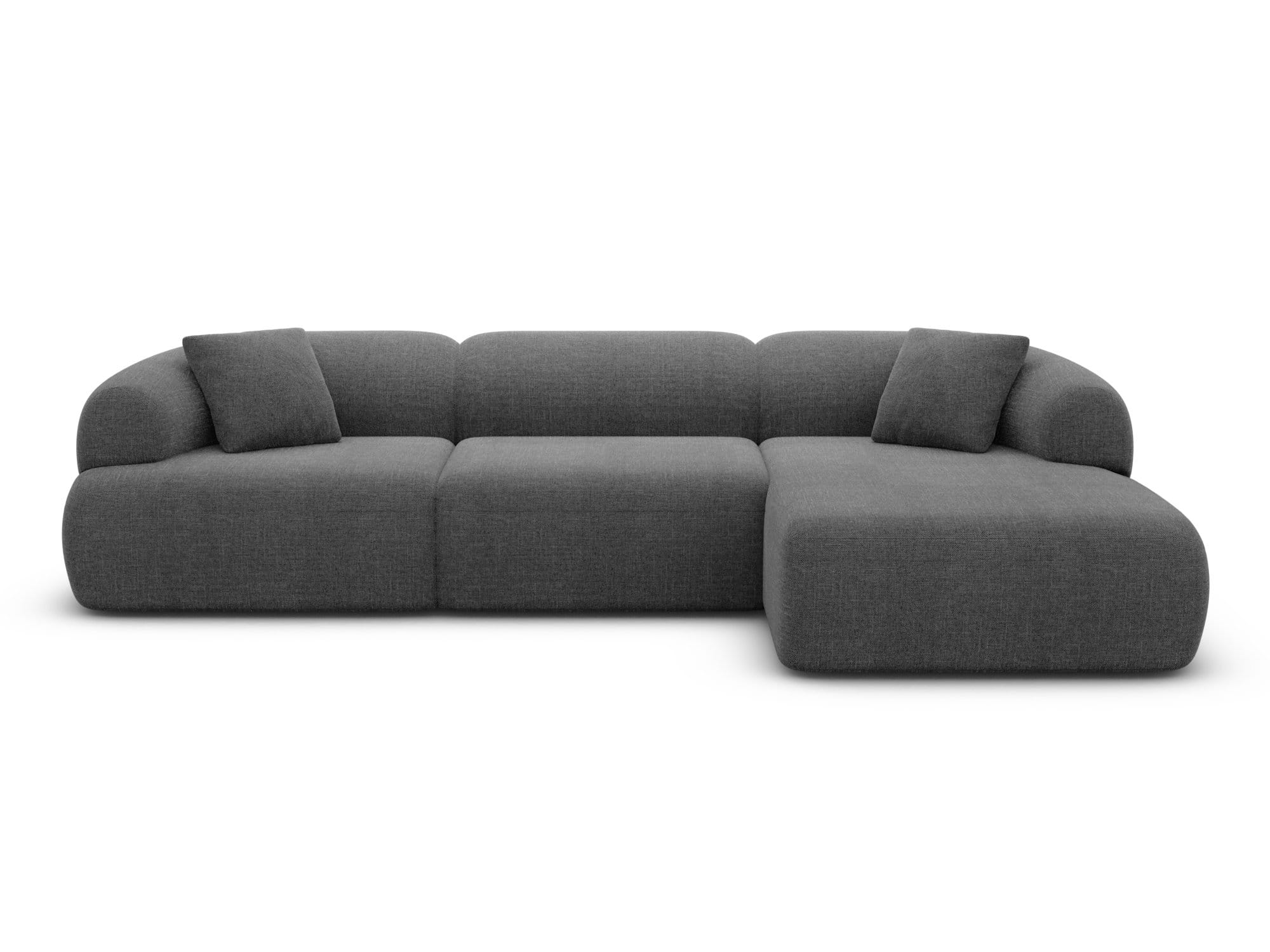 Stoff Ecksofa Monteluna L Form anthrazit