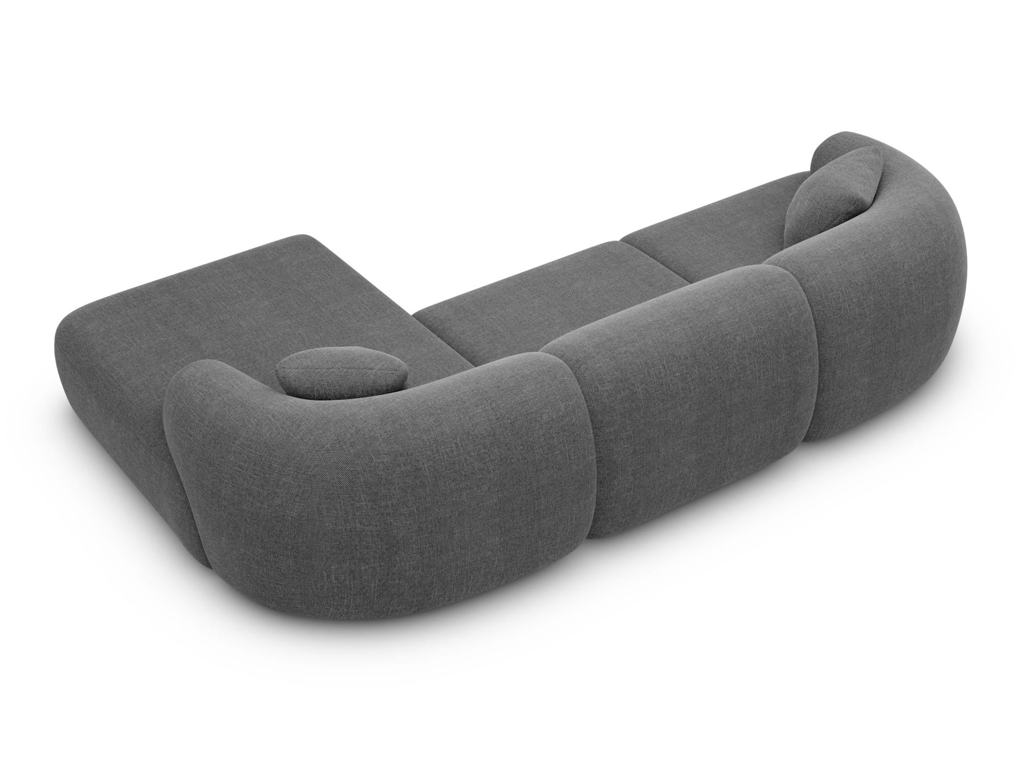 Stoff Ecksofa Monteluna L Form anthrazit