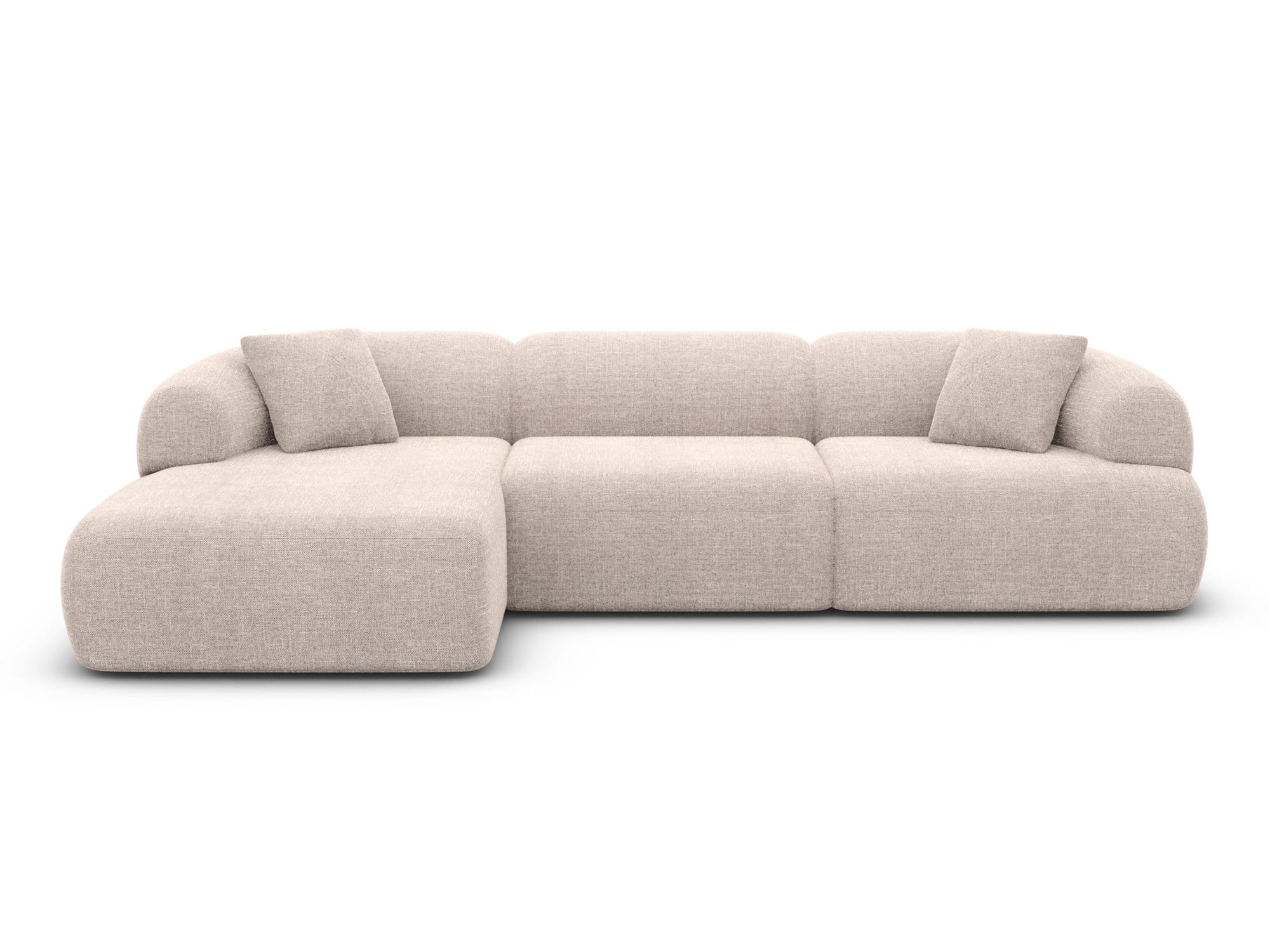 Stoff Ecksofa Monteluna L-Form Beige