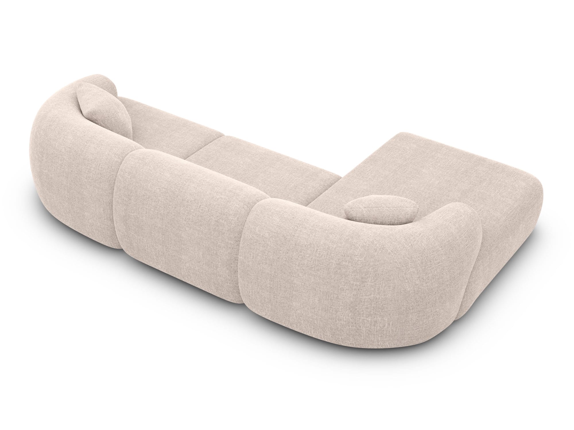 Stoff Ecksofa Monteluna L-Form Beige