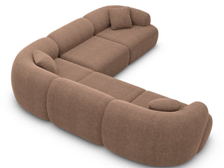 Couch Monteluna L-Form in Stoff Braun