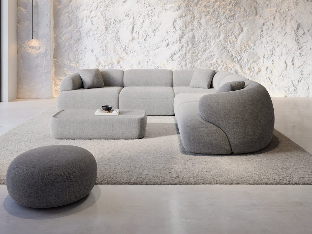 Couch Monteluna L-Form in Stoff