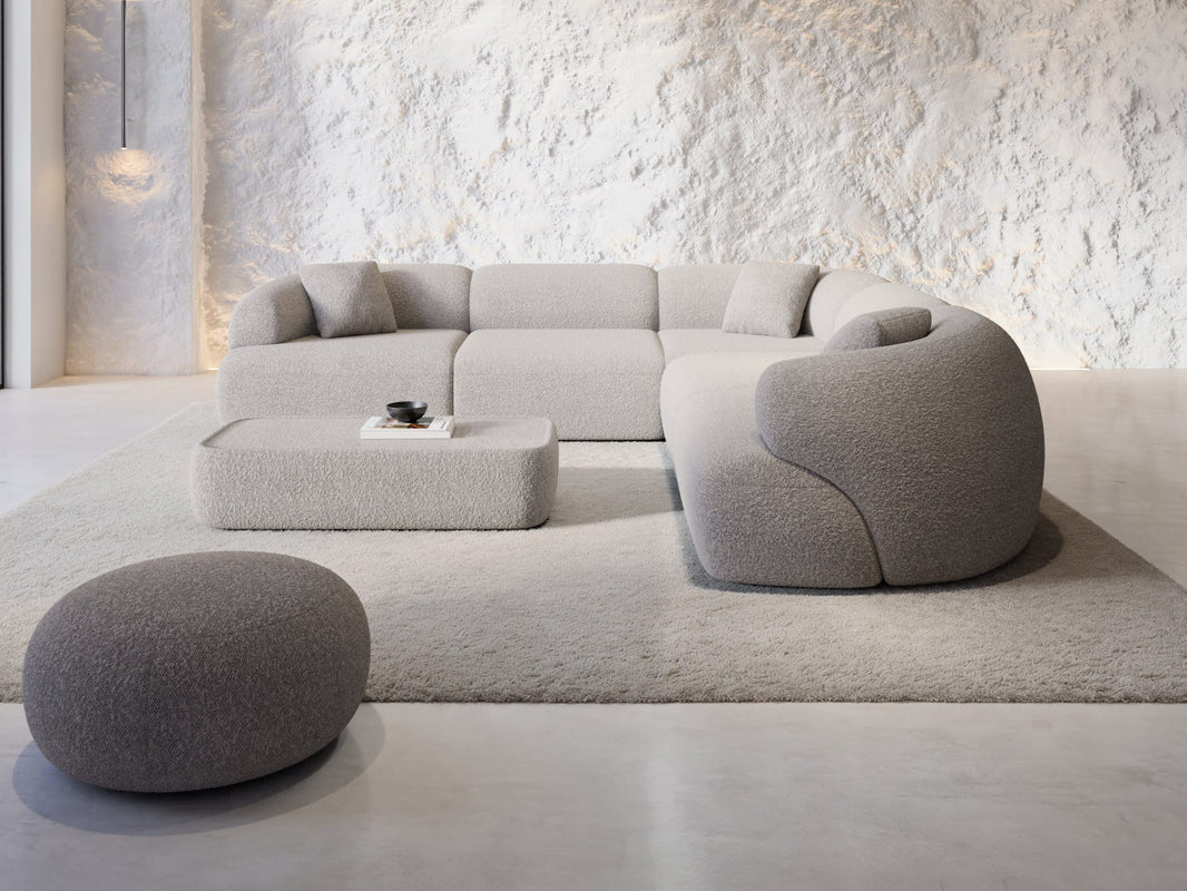 Couch Monteluna L-Form in Stoff