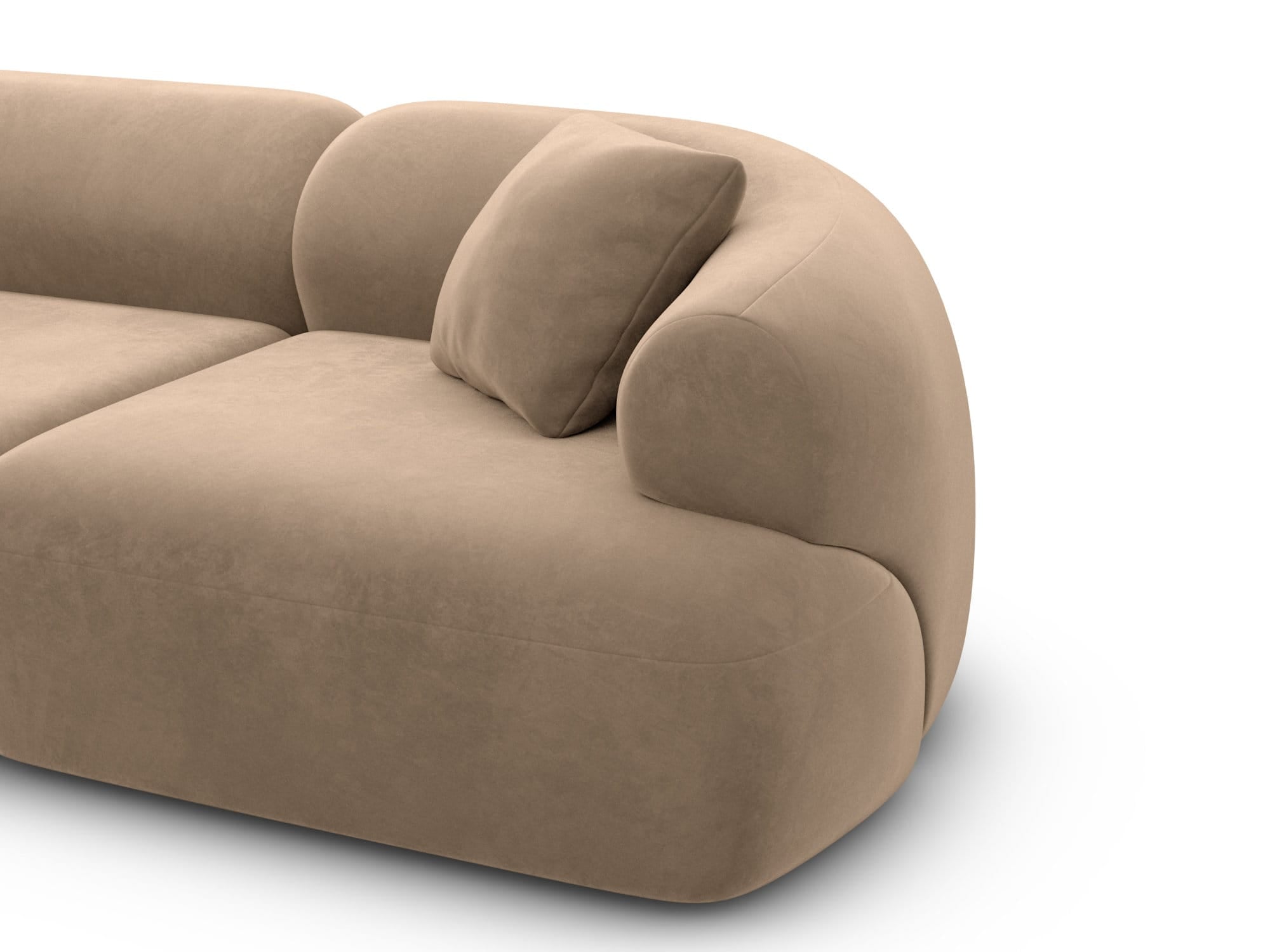 Couch Monteluna L-Form in Stoff Braun