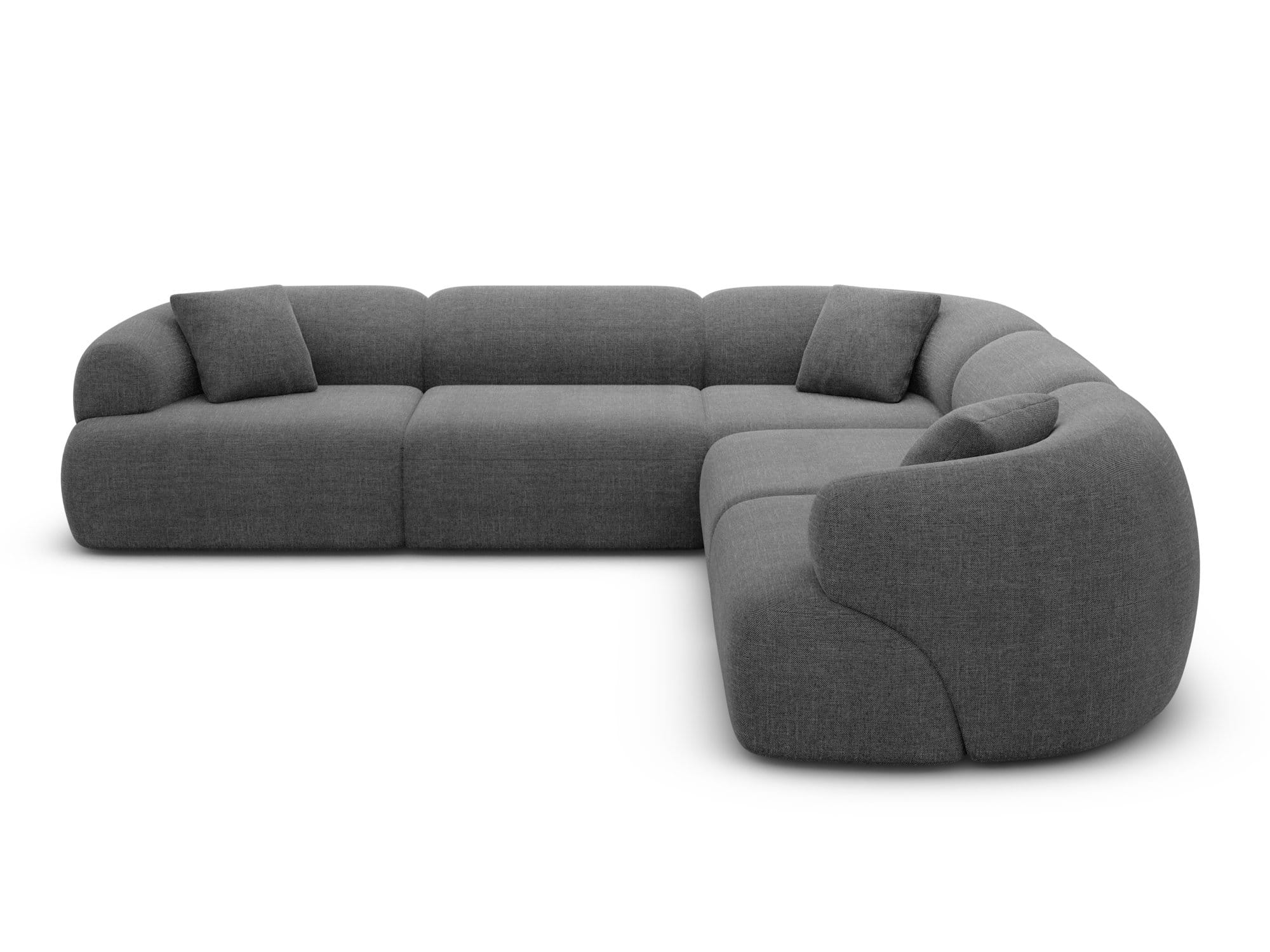 Couch Monteluna L-Form in Stoff Anthrazit