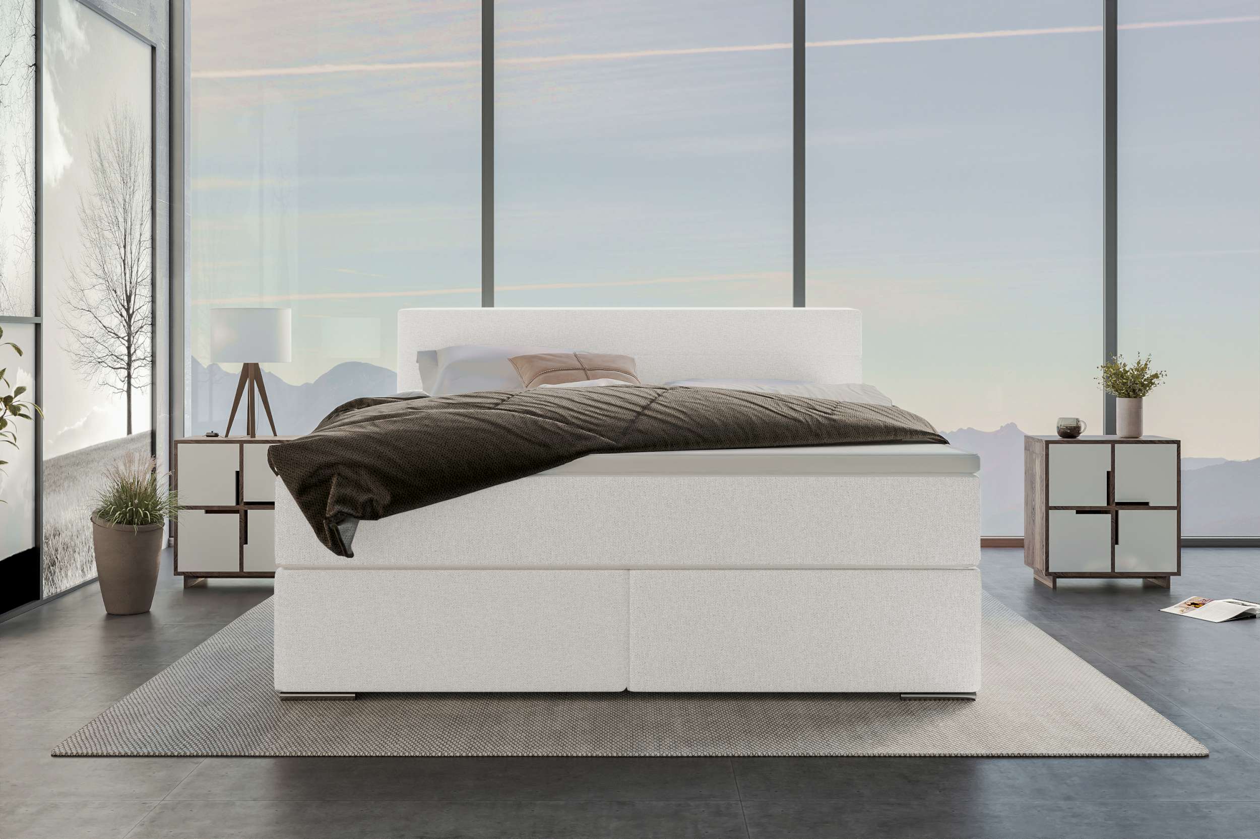 Boxspringbett Valerio Weiß