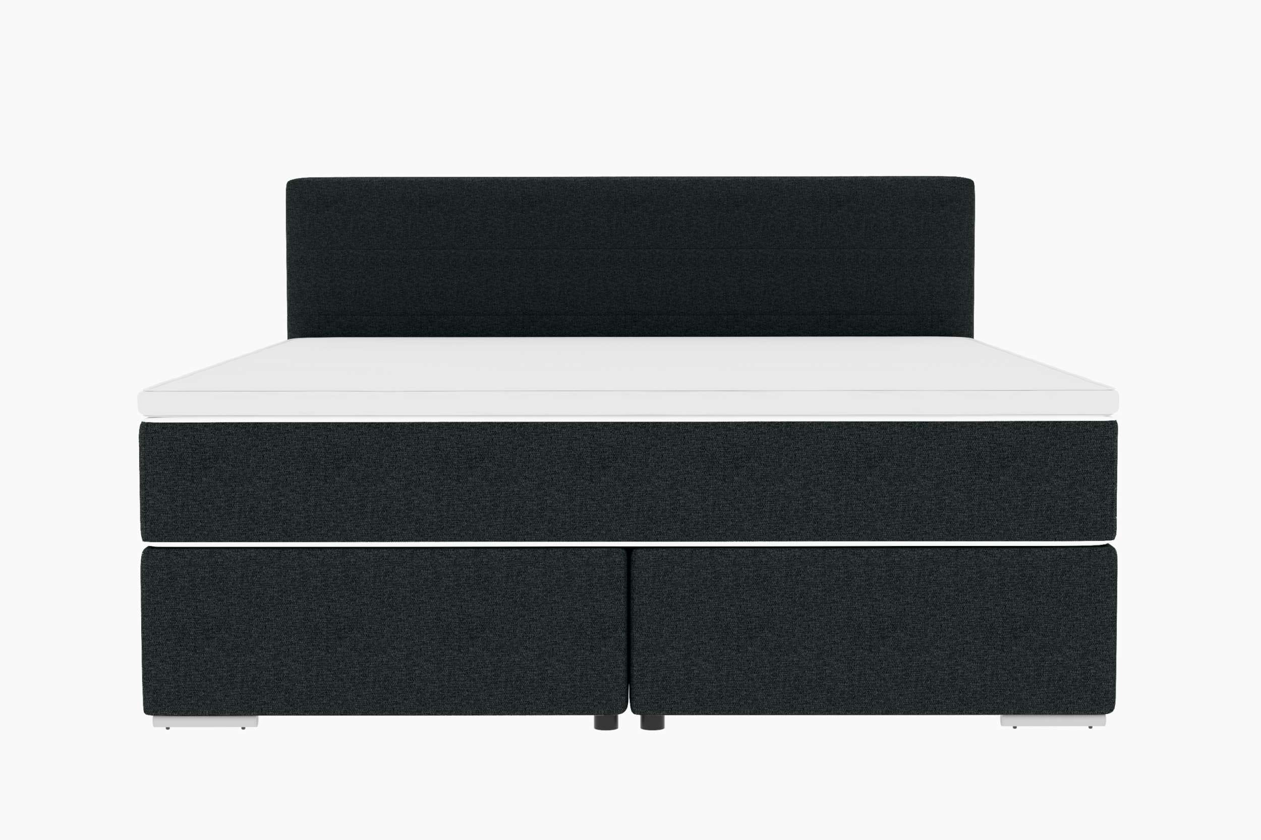 Boxspringbett Valerio Webstoff anthrazit
