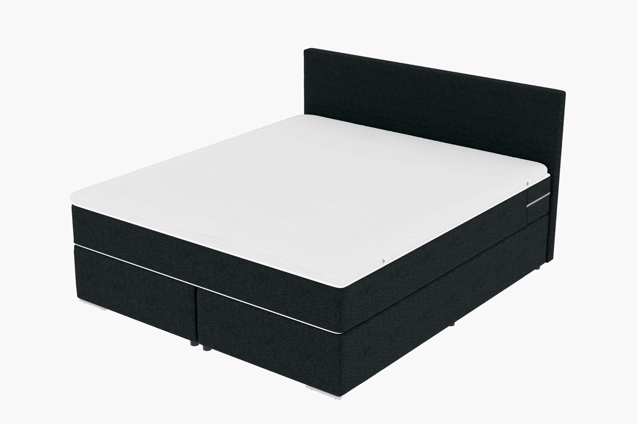 Boxspringbett Valerio Webstoff anthrazit