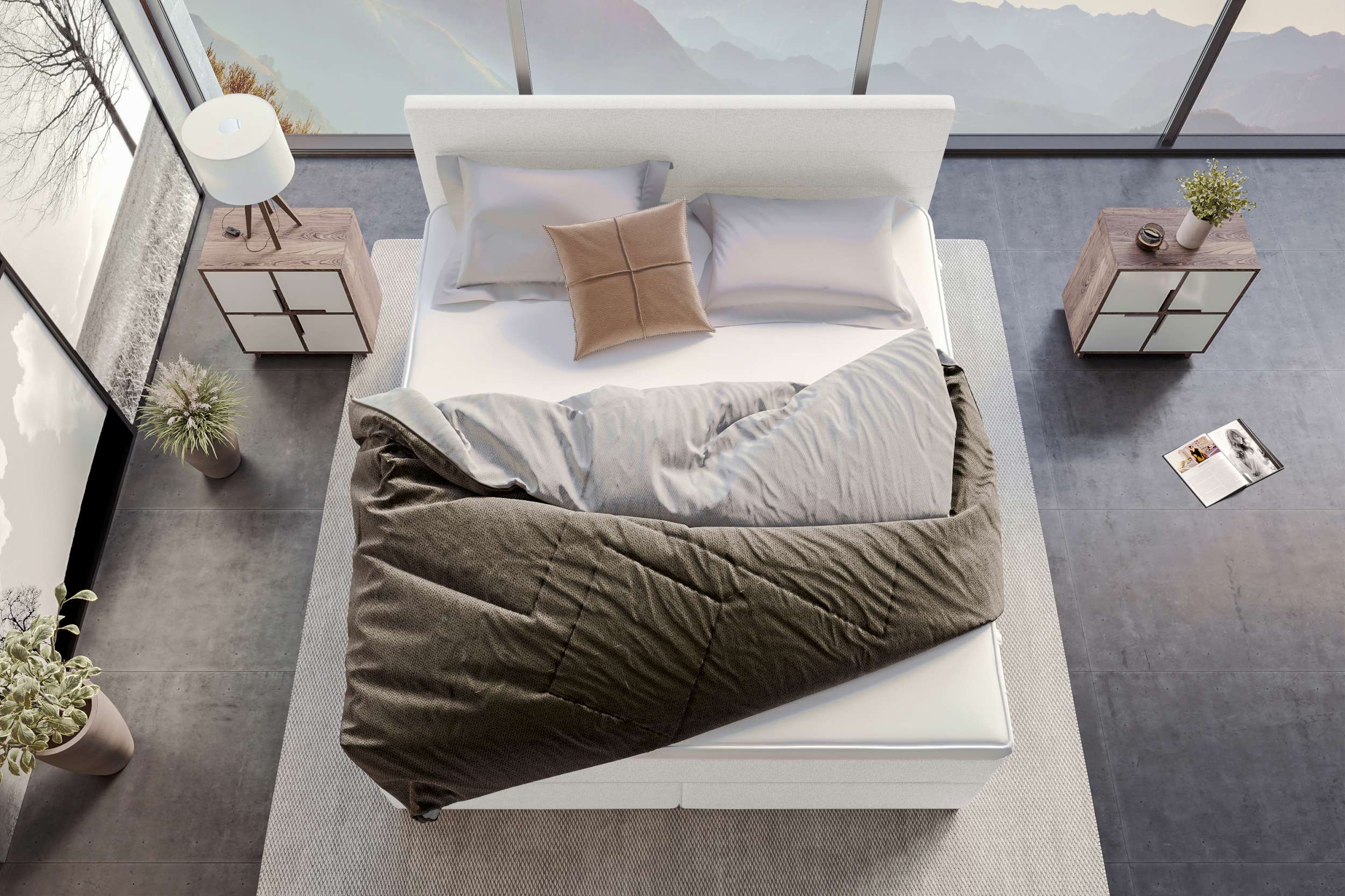 Boxspringbett Valerio Weiß