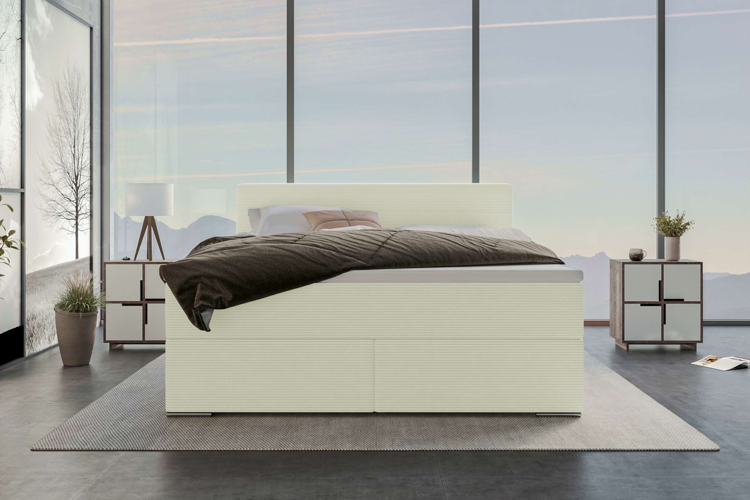 Boxspringbett Valerio Creme