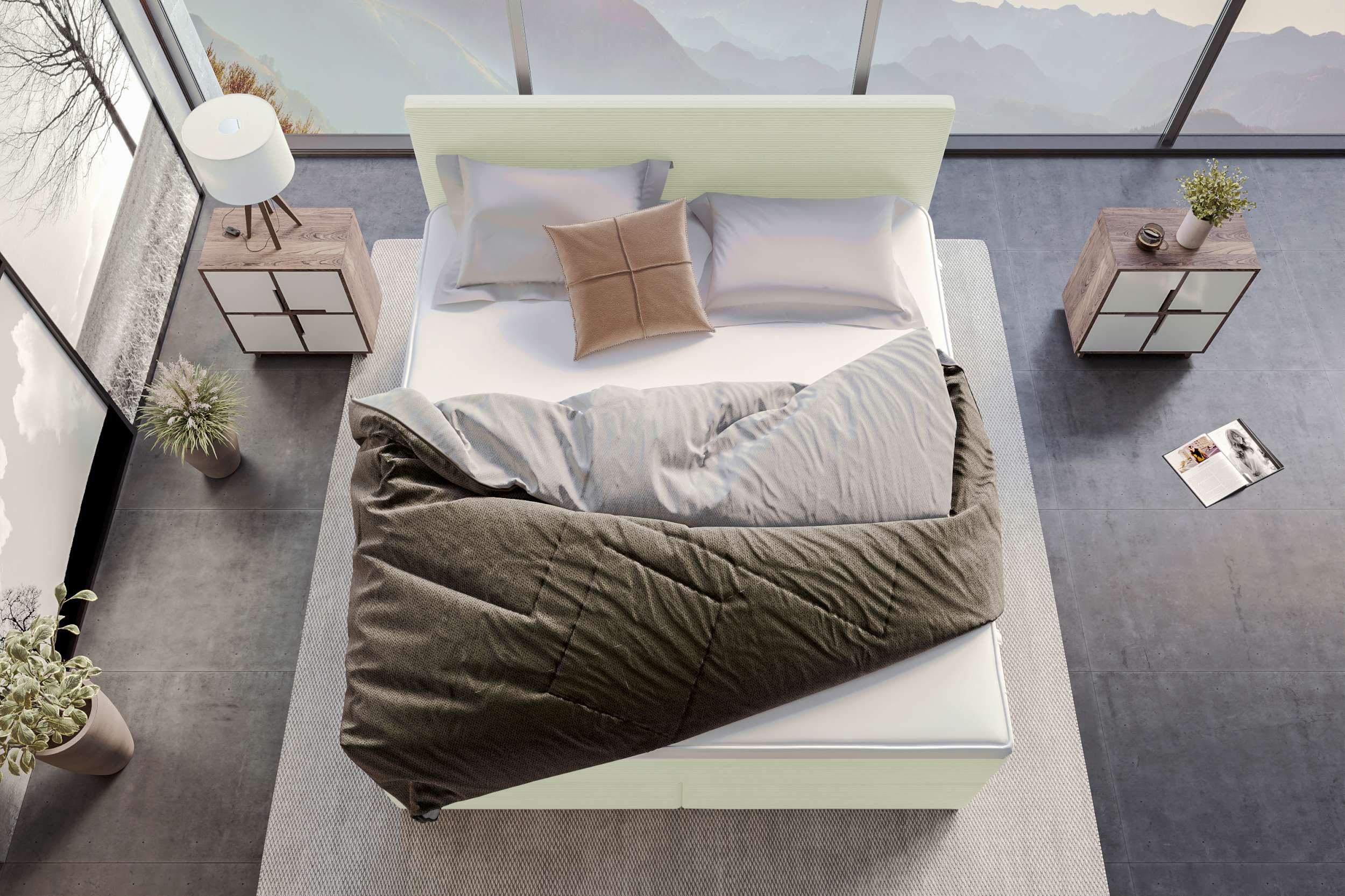 Boxspringbett Valerio Creme