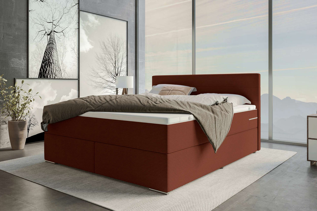 Boxspringbett Valerio Cordstoff