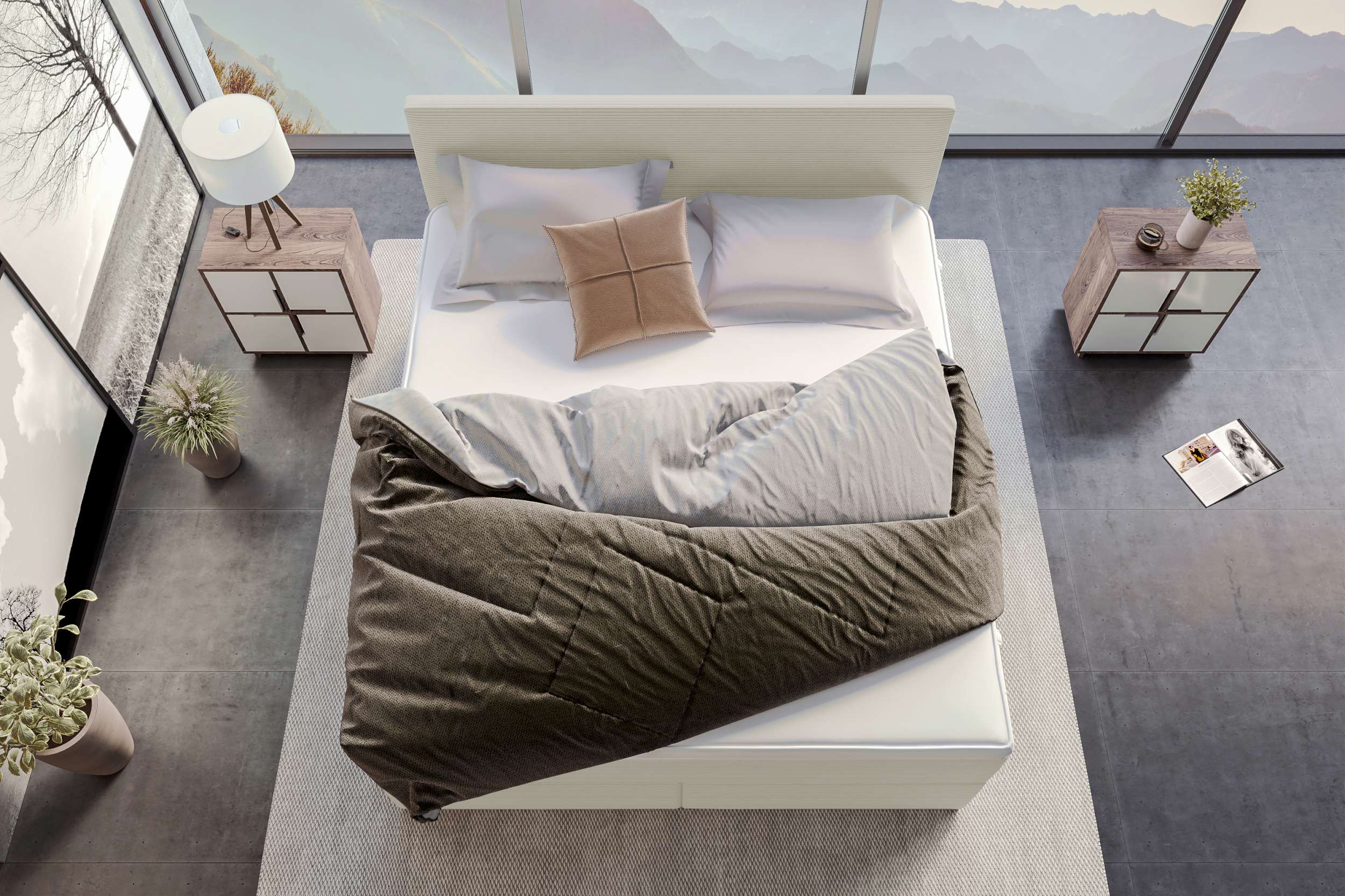 Boxspringbett Valerio Greige