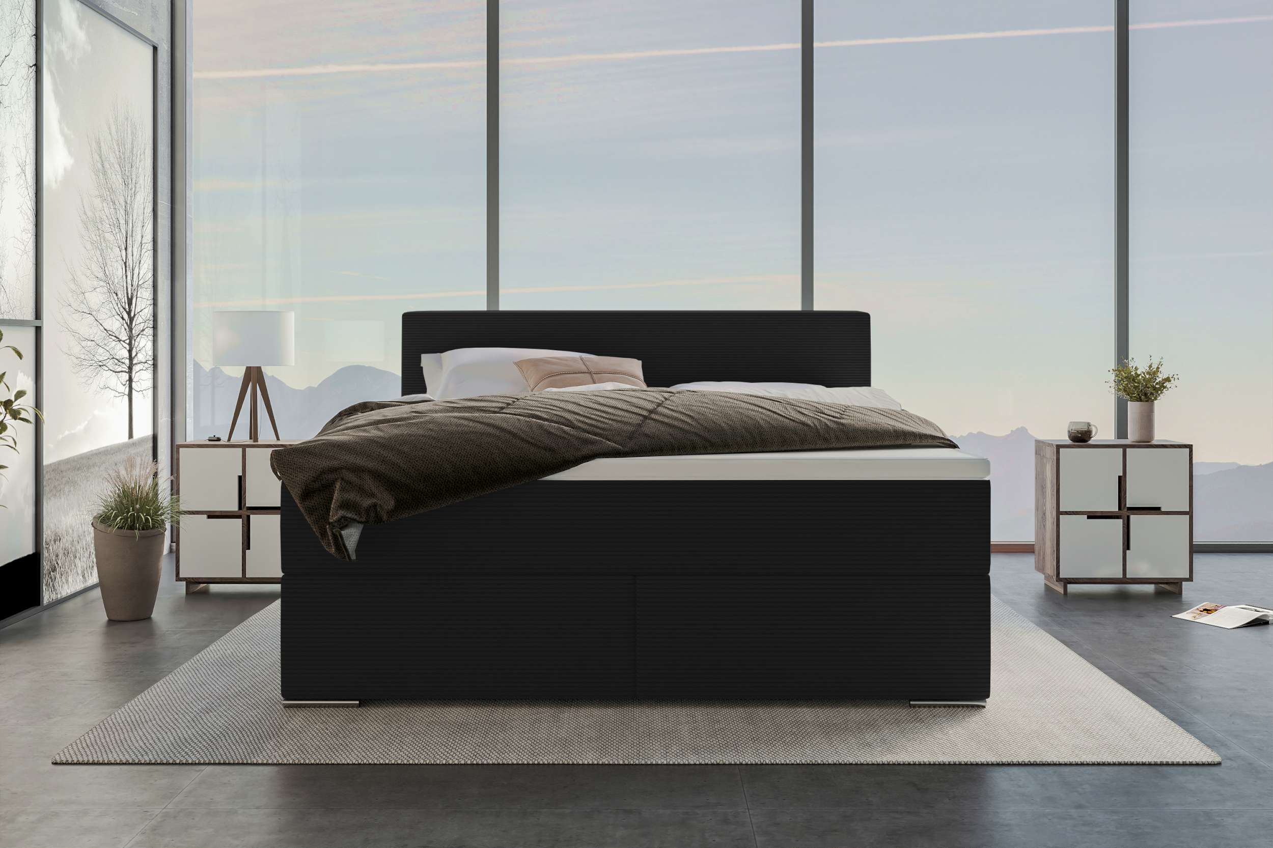 Boxspringbett Valerio Schwarz