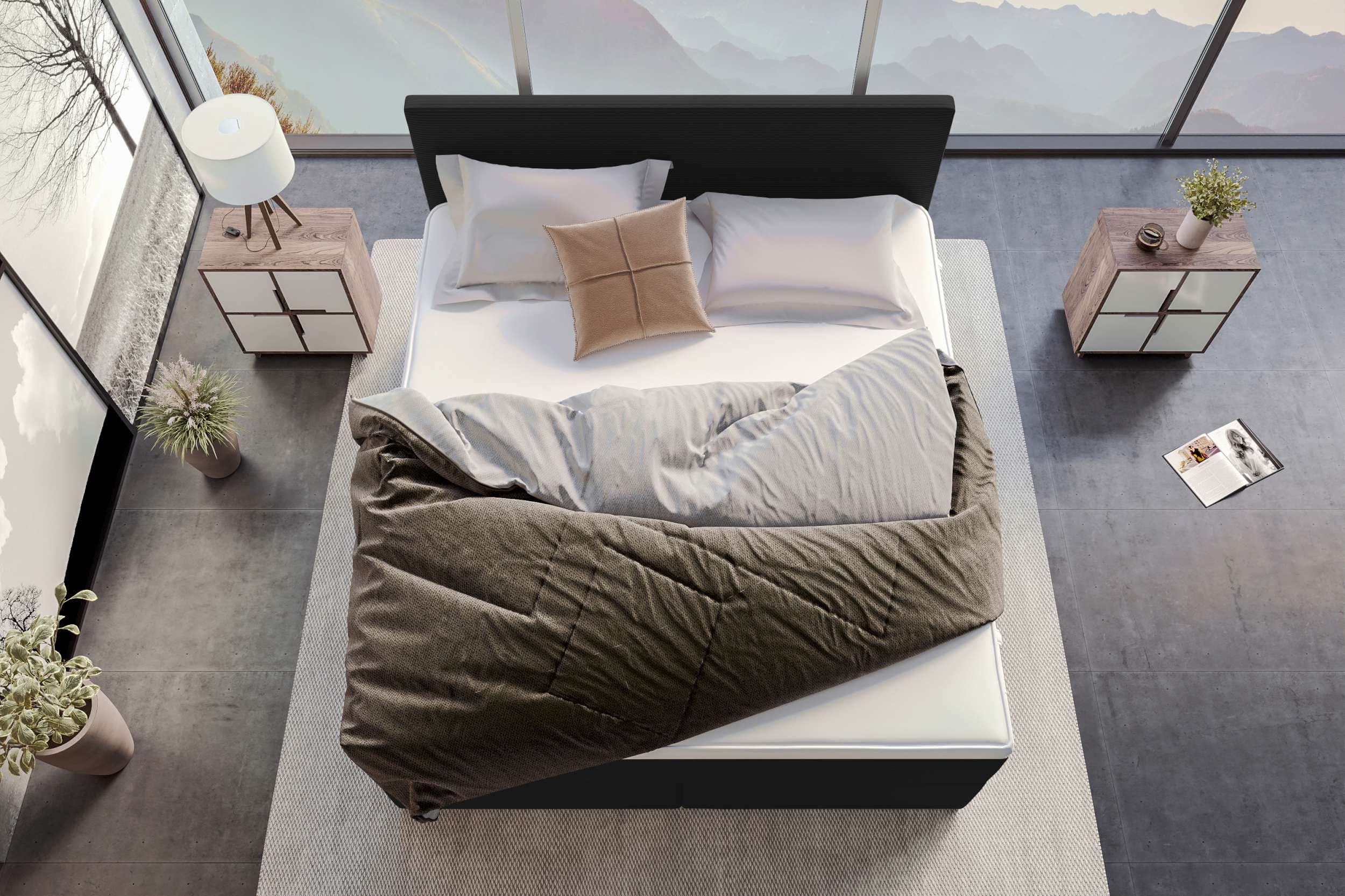Boxspringbett Valerio Schwarz