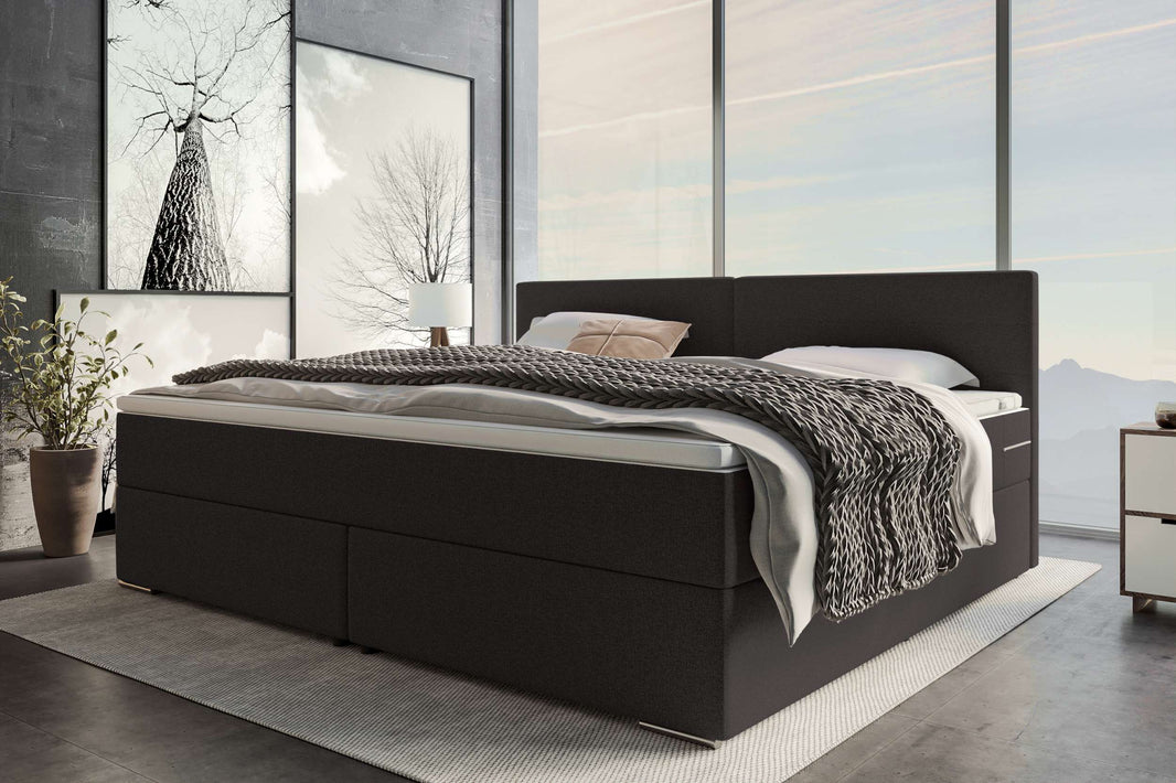 Boxspringbett Valerio Familienbett in Stoff