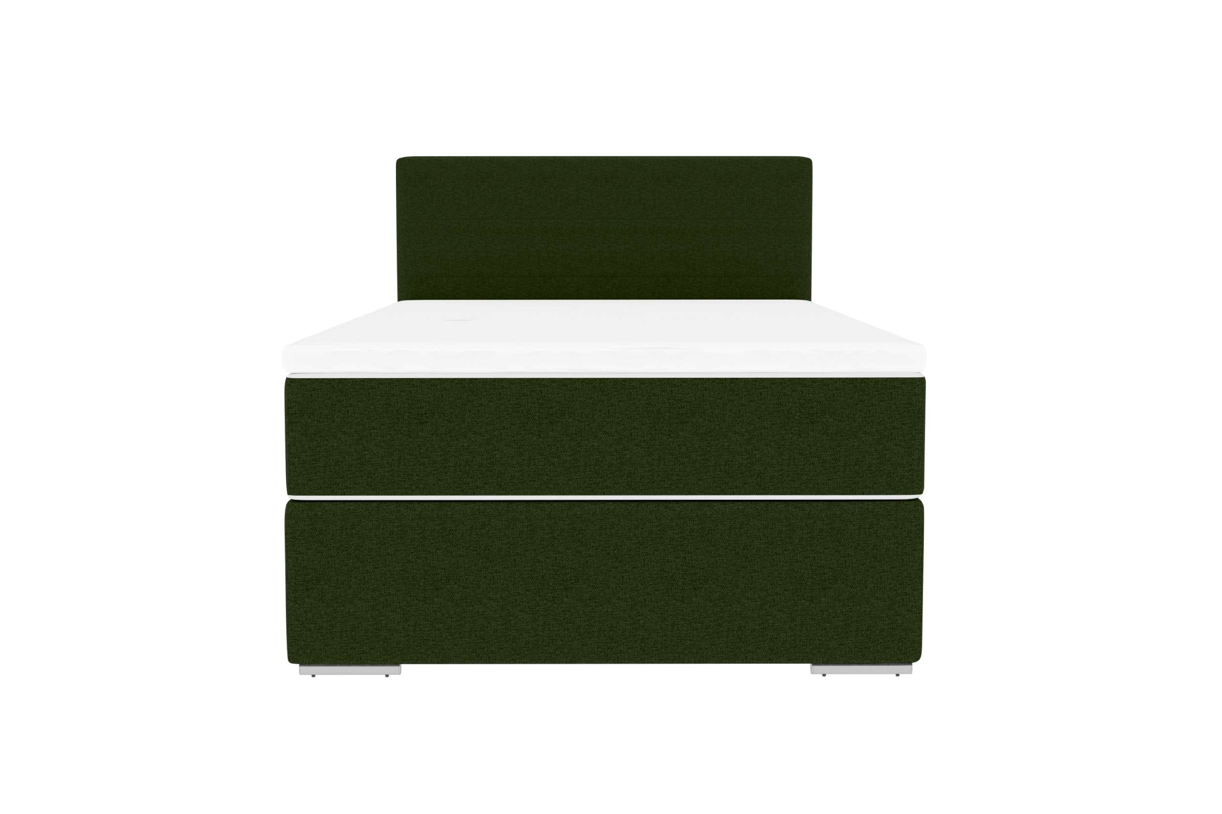 Boxspringbett Valerio Mini Webstoff Dunkelgrün