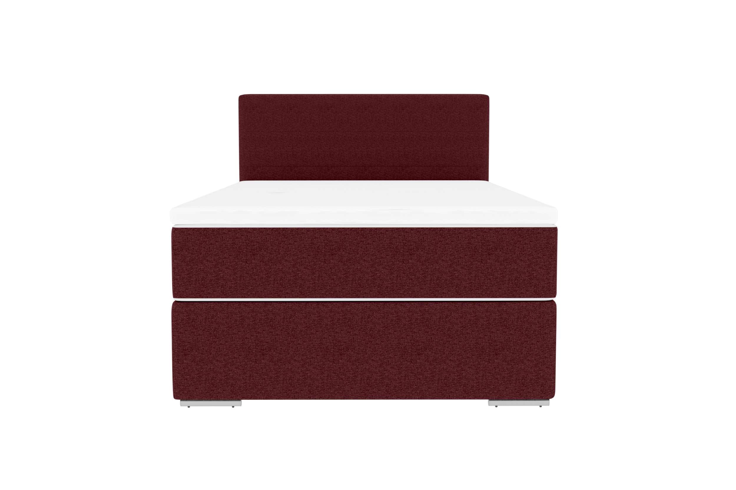 Boxspringbett Valerio Mini Webstoff Bordeaux