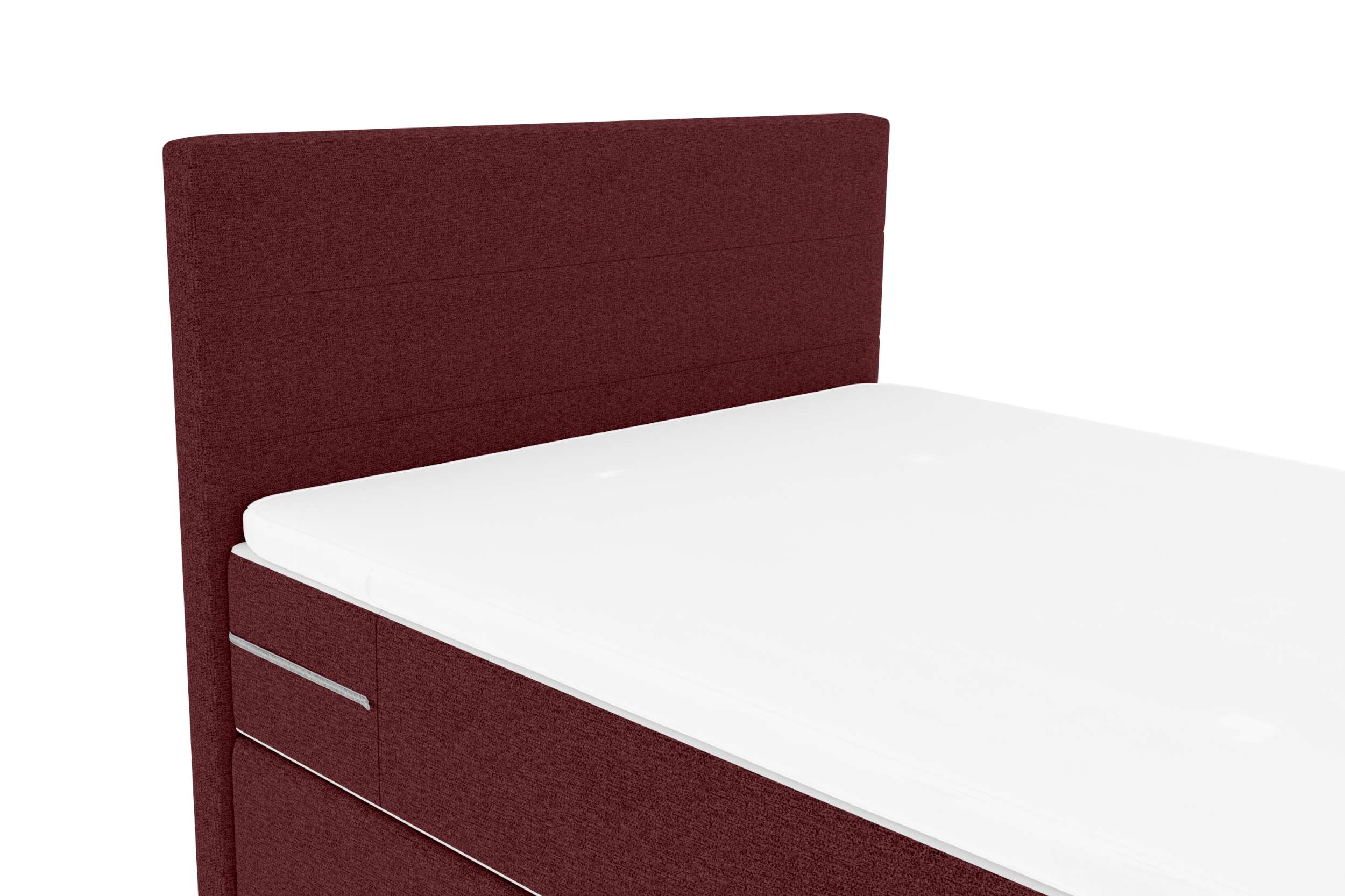 Boxspringbett Valerio Mini Webstoff Bordeaux