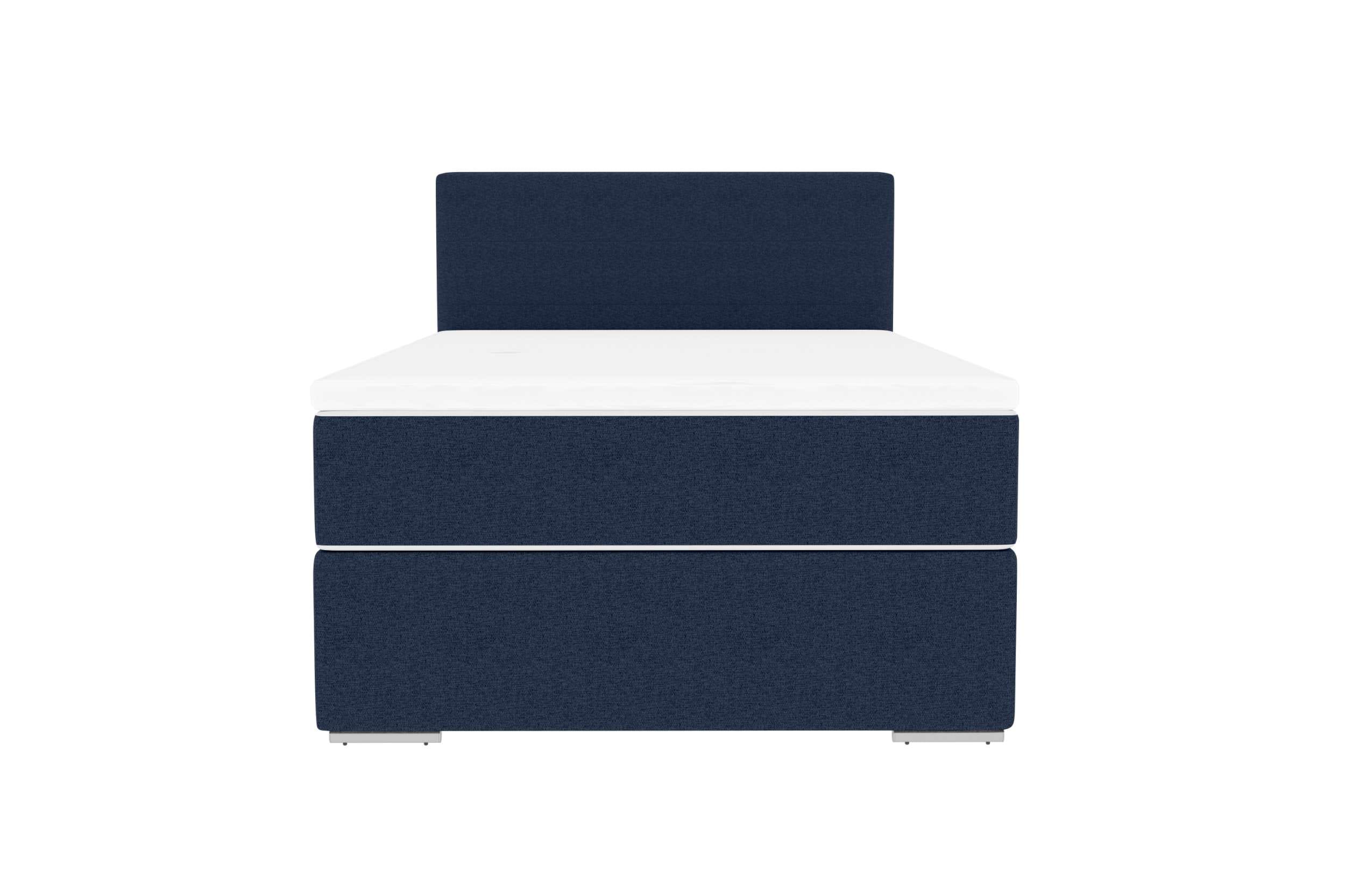 Boxspringbett Valerio Mini Webstoff Dunkelblau