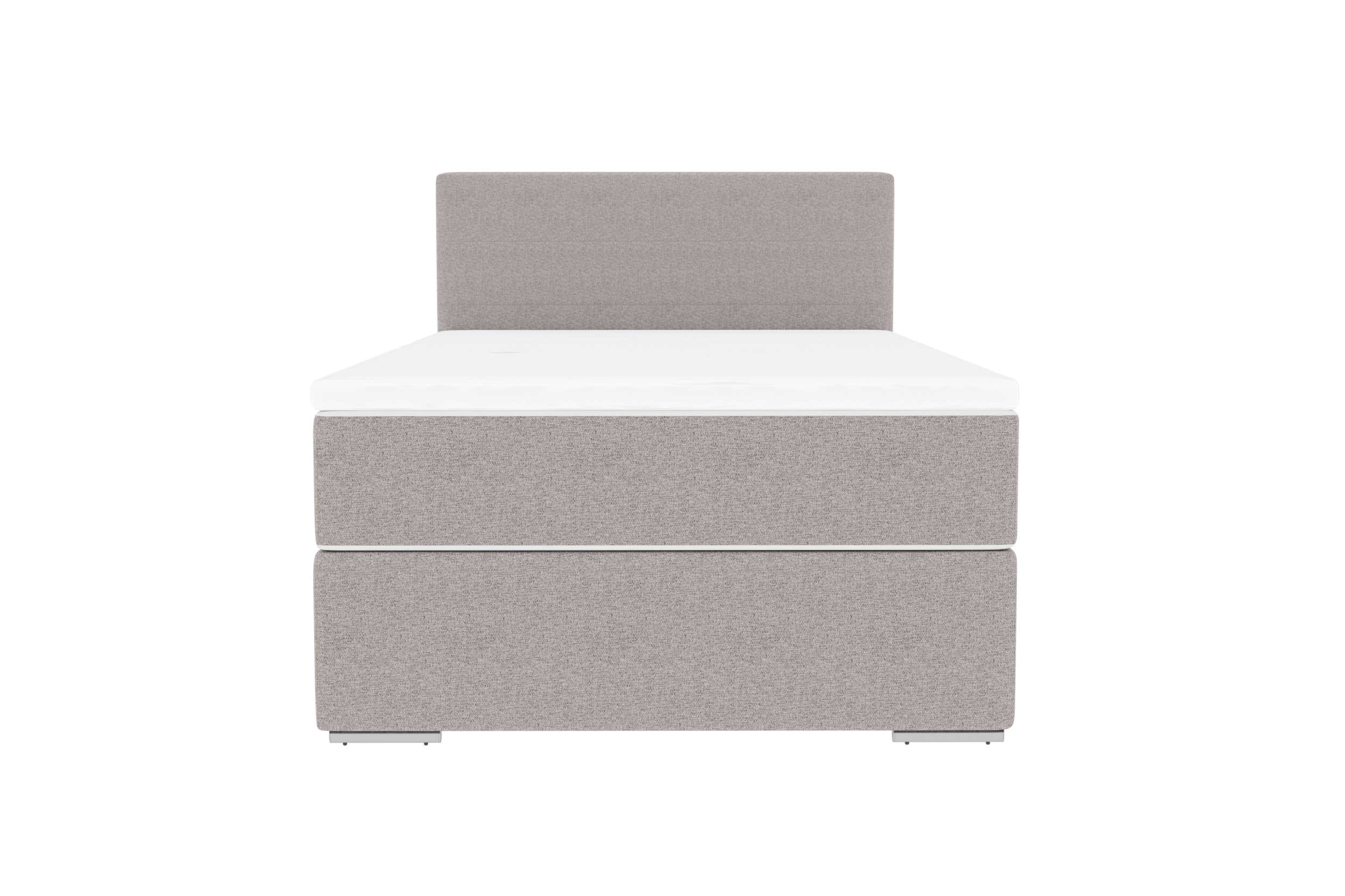 Boxspringbett Valerio Mini Webstoff Hellgrau
