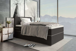Boxspringbett Valerio Mini in Stoff Anthrazit