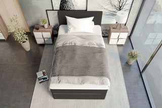 Boxspringbett Valerio Mini in Stoff Anthrazit
