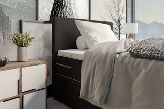 Boxspringbett Valerio Mini in Stoff Anthrazit