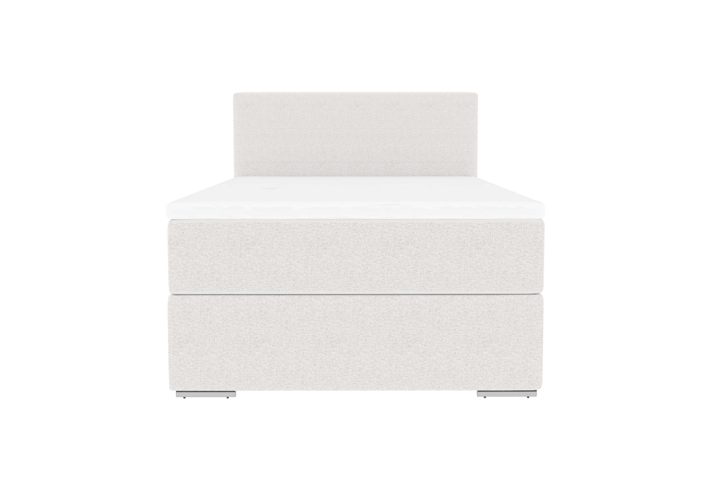 Boxspringbett Valerio Mini Webstoff Weiß