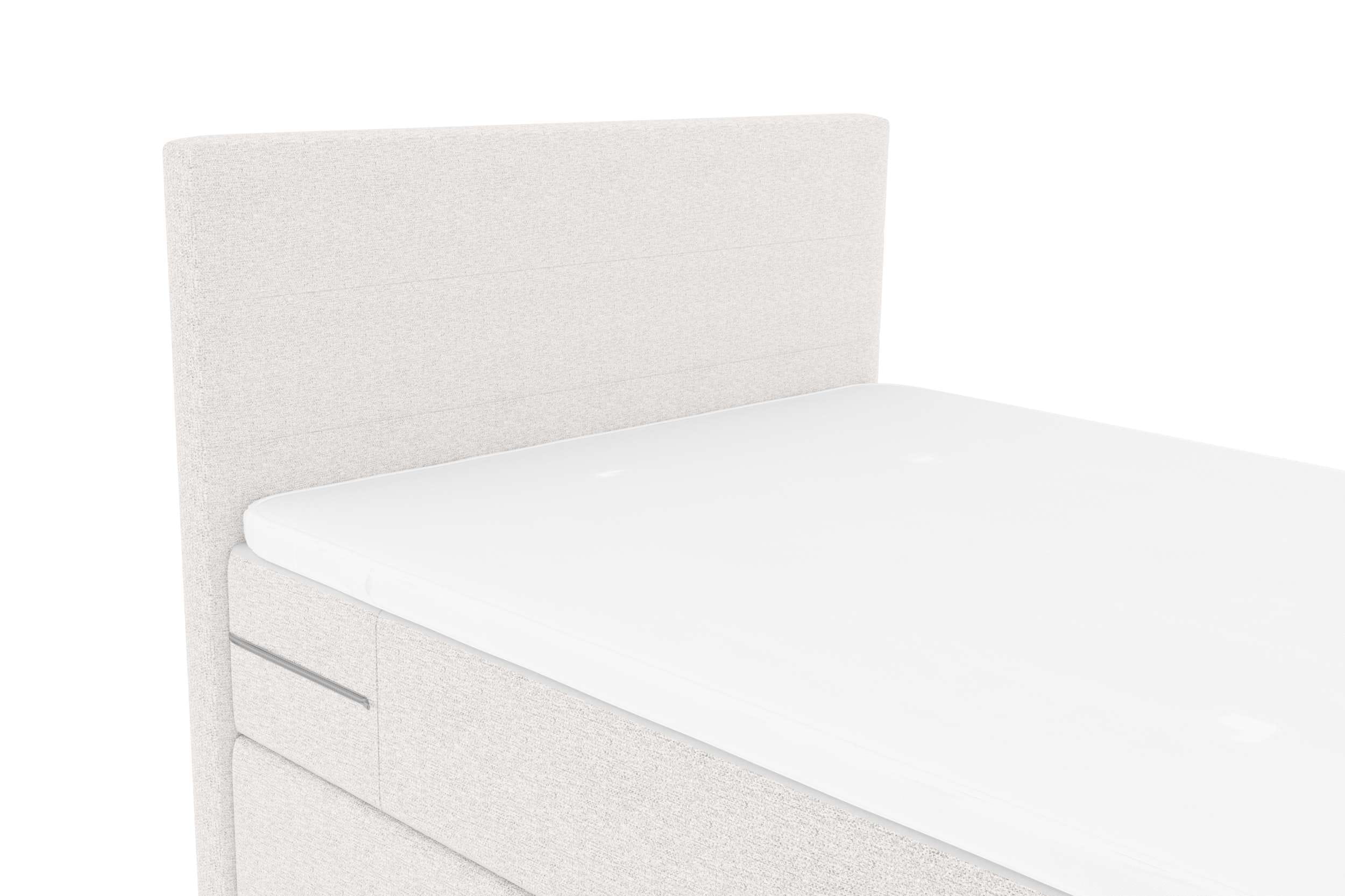 Boxspringbett Valerio Mini Webstoff Weiß