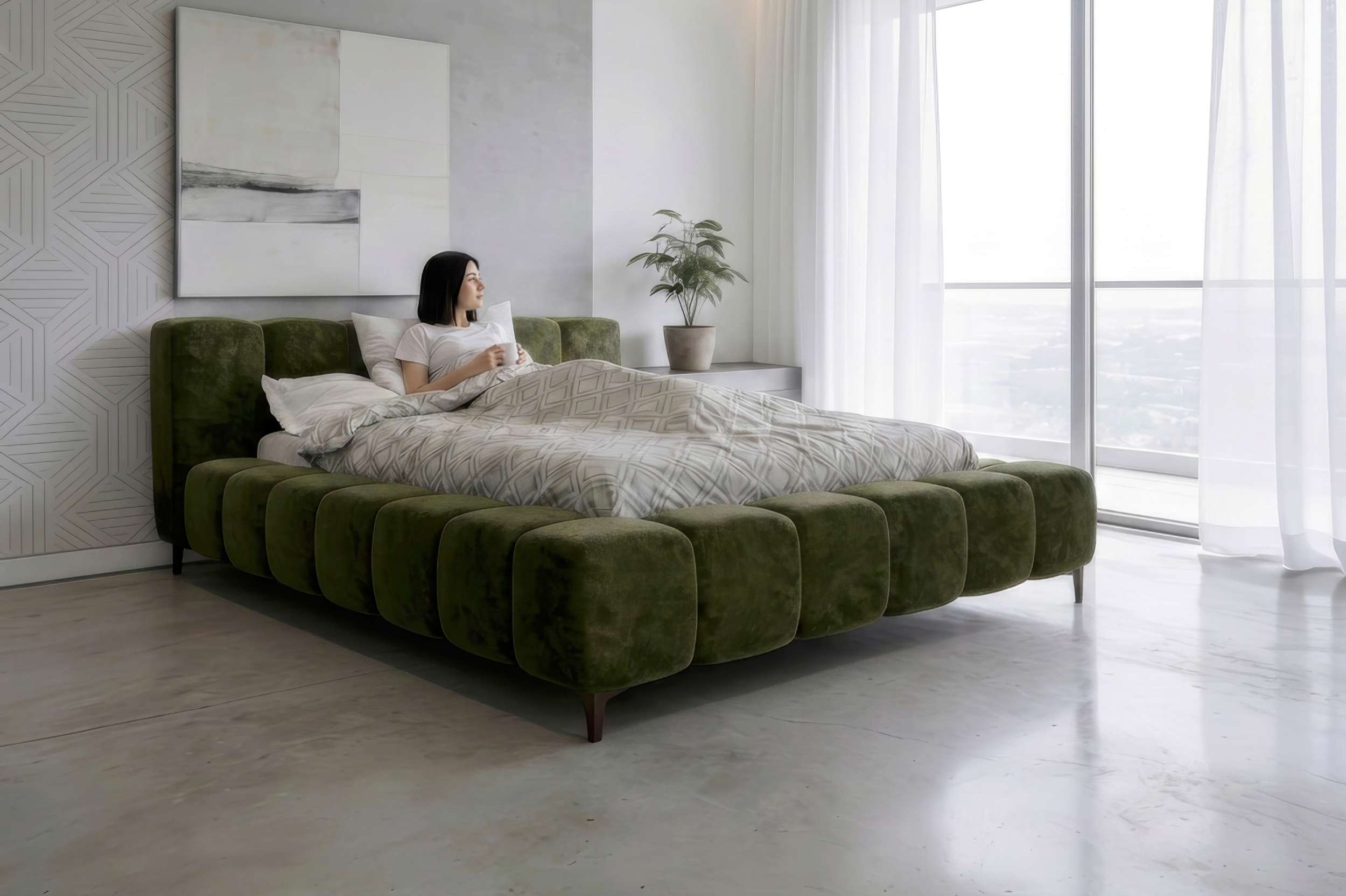 Polsterbett Lucinda Olive