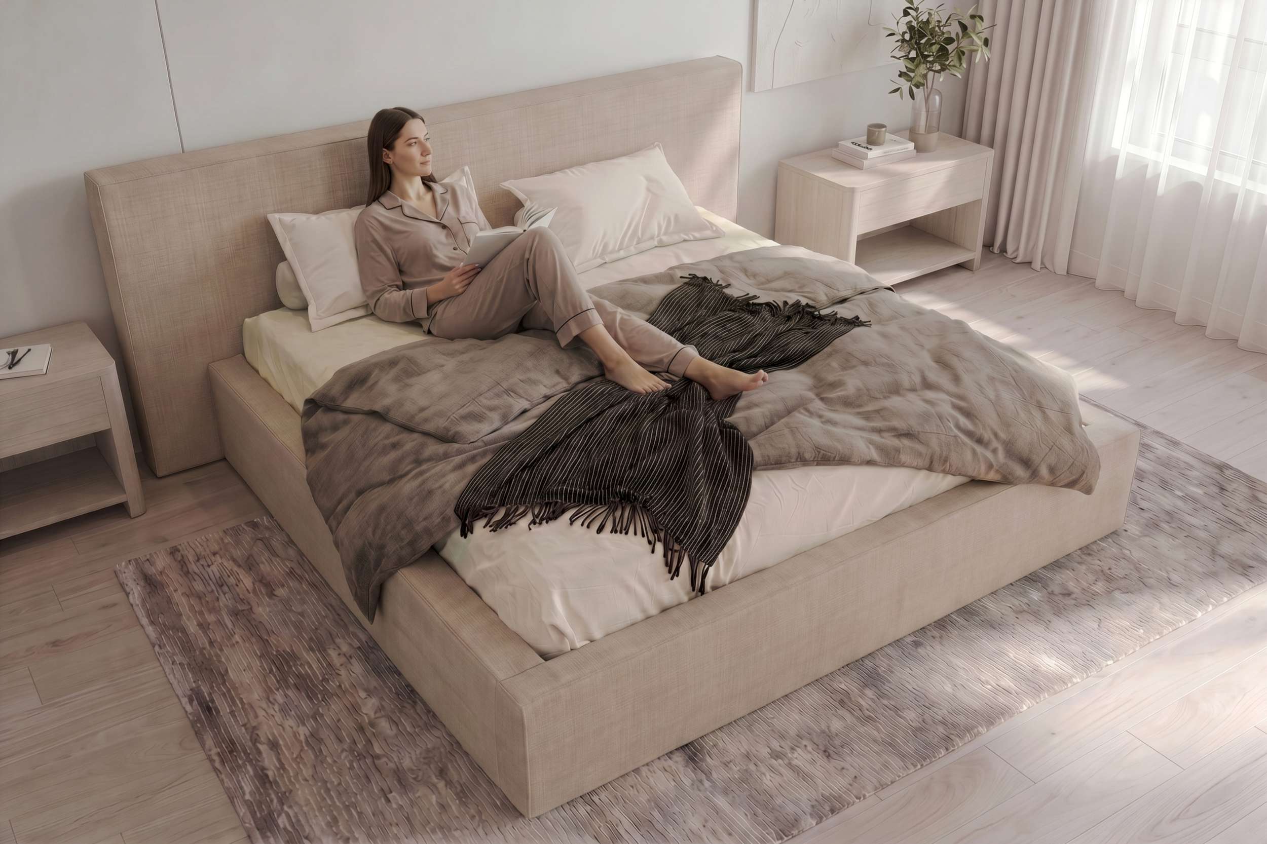 Polsterbett Orion Beige