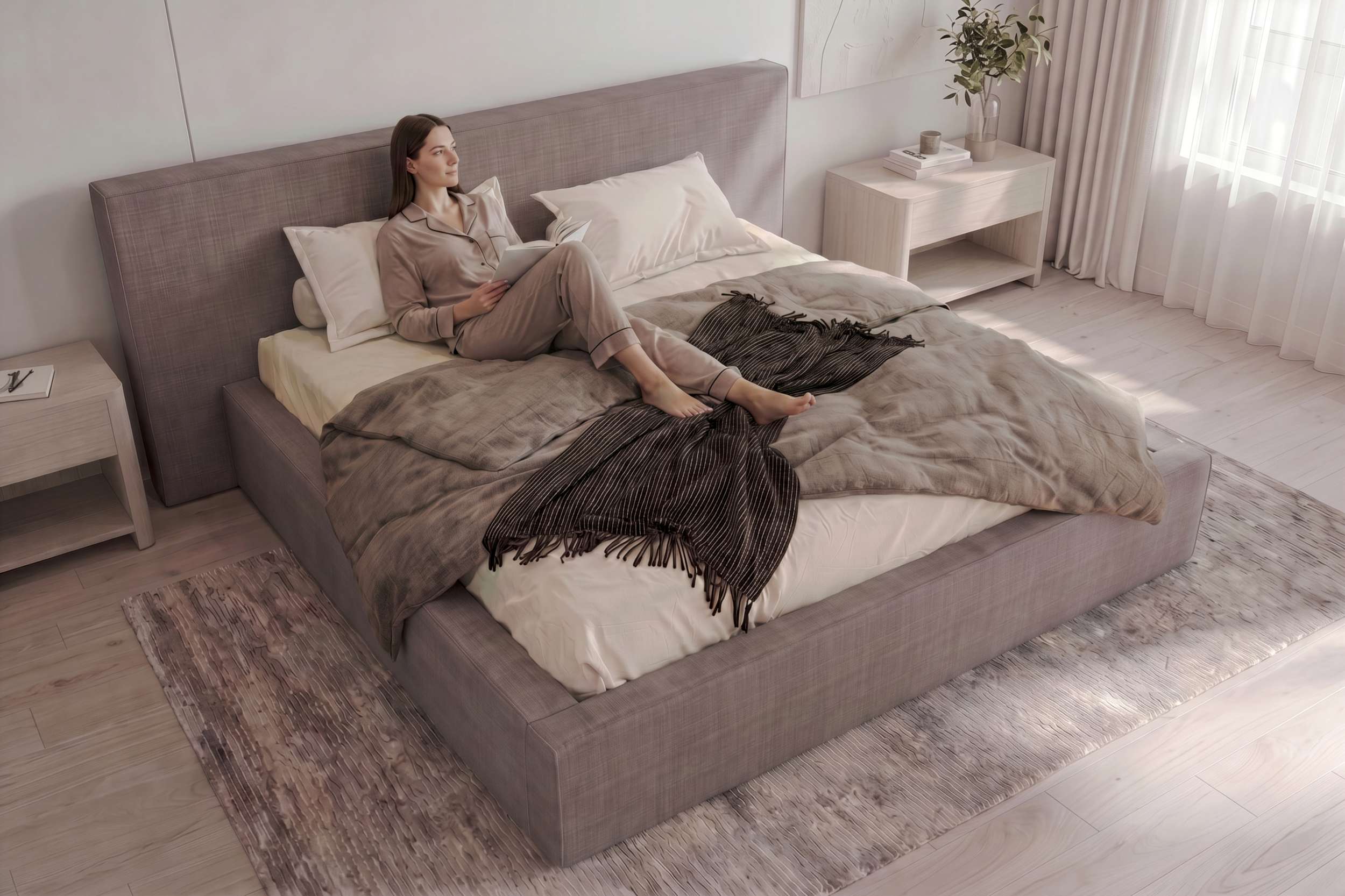Polsterbett Orion Taupe