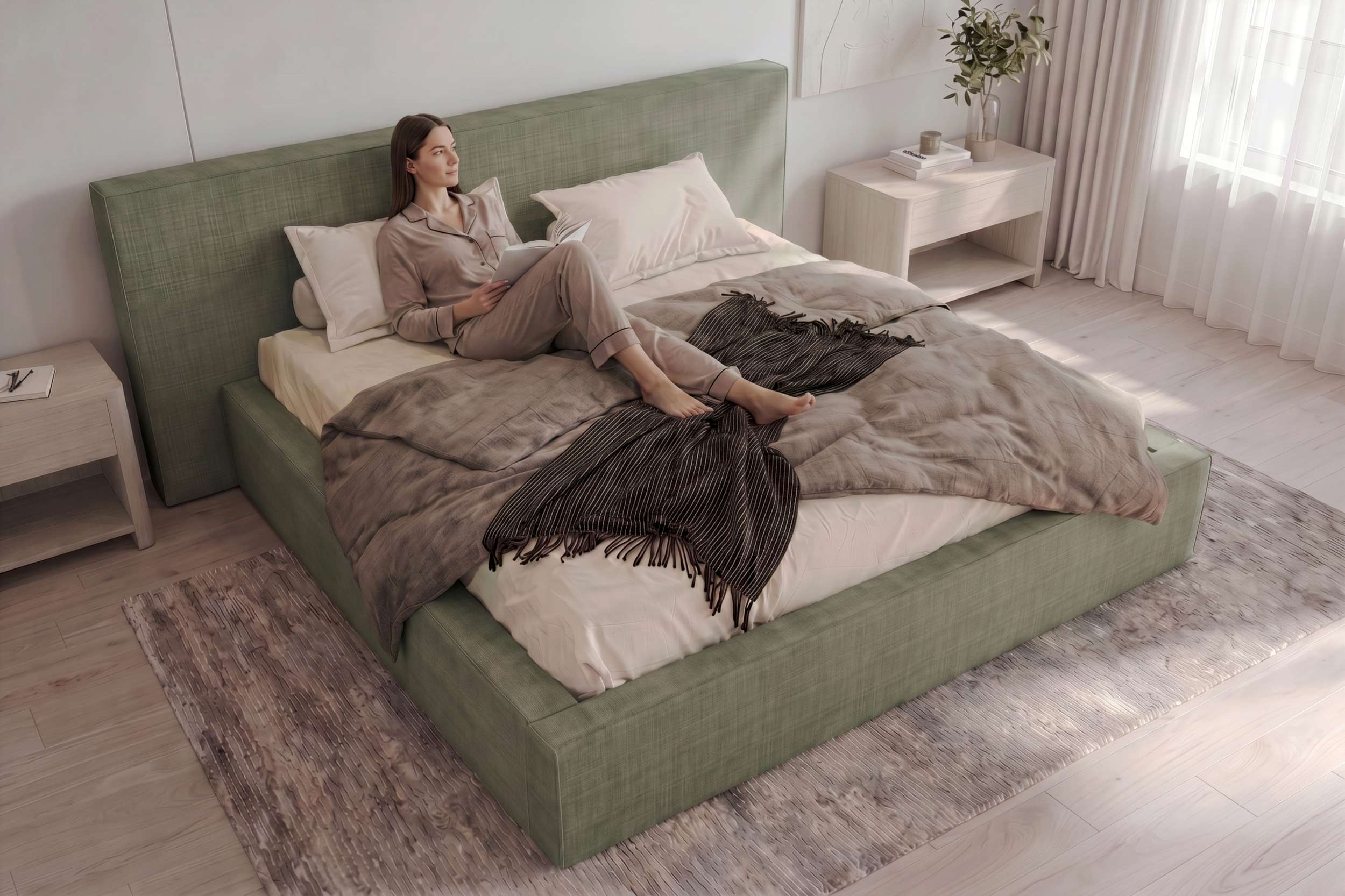 Polsterbett Orion Olive