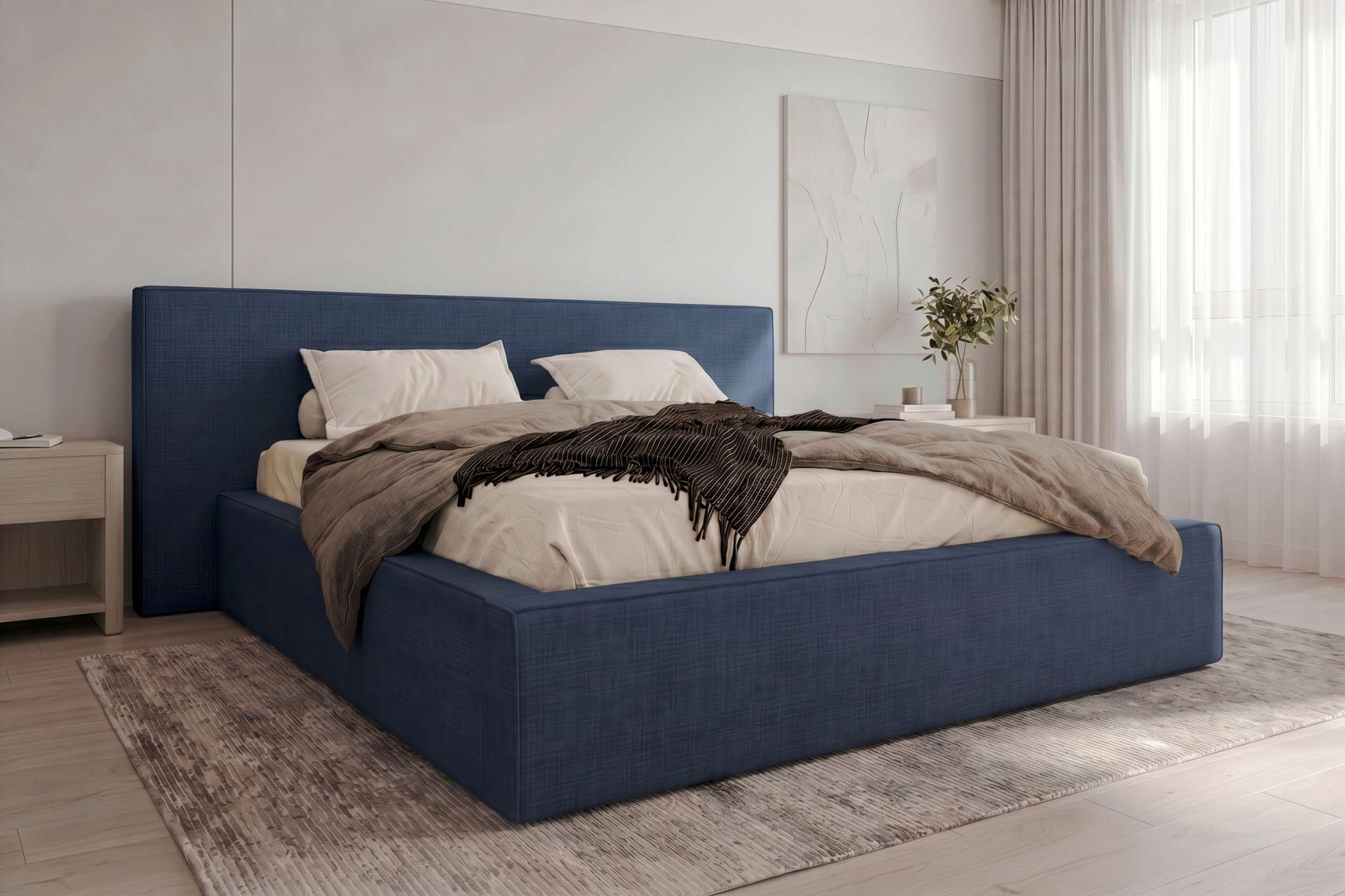 Polsterbett Orion Dunkelblau