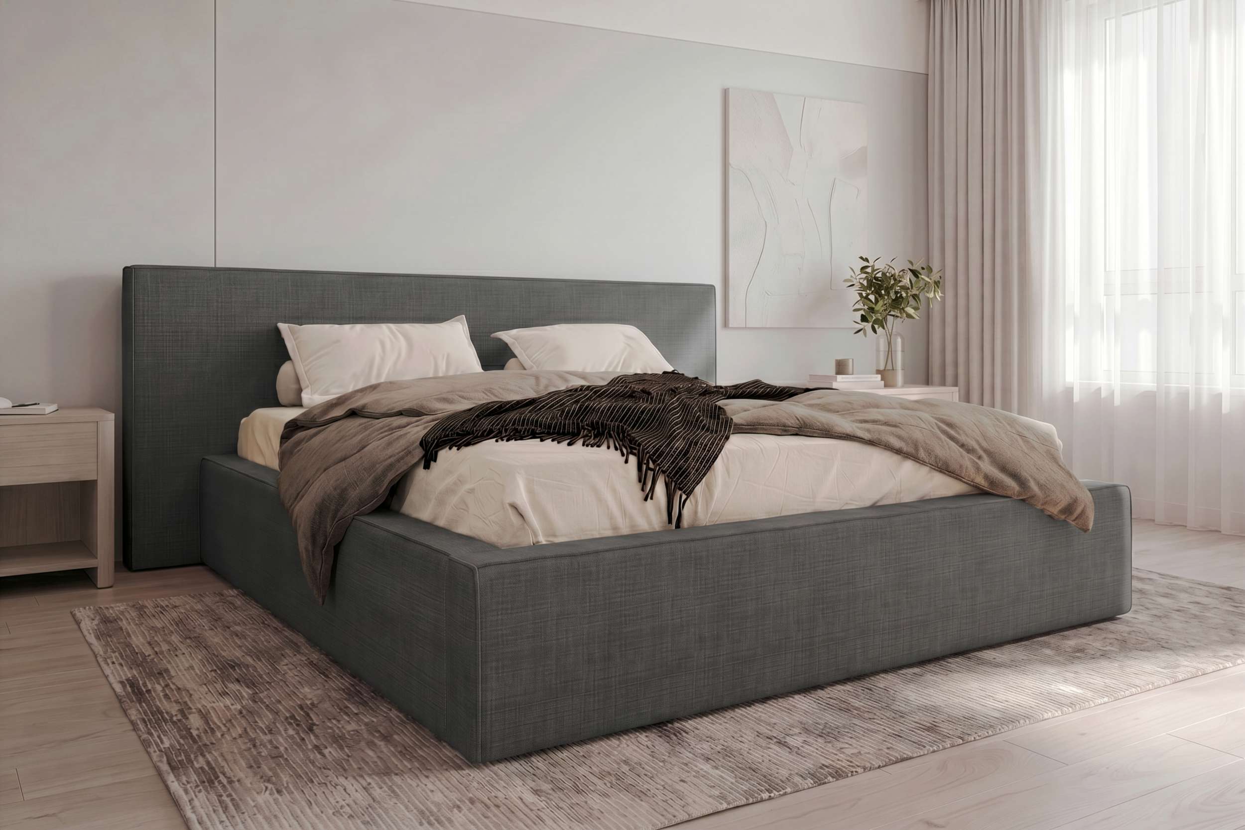 Polsterbett Orion Grau
